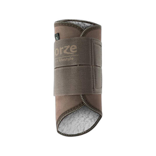 Stinchiere per cavalli chiuse anteriormente con fodera in pelle di pecora Horze 3/5