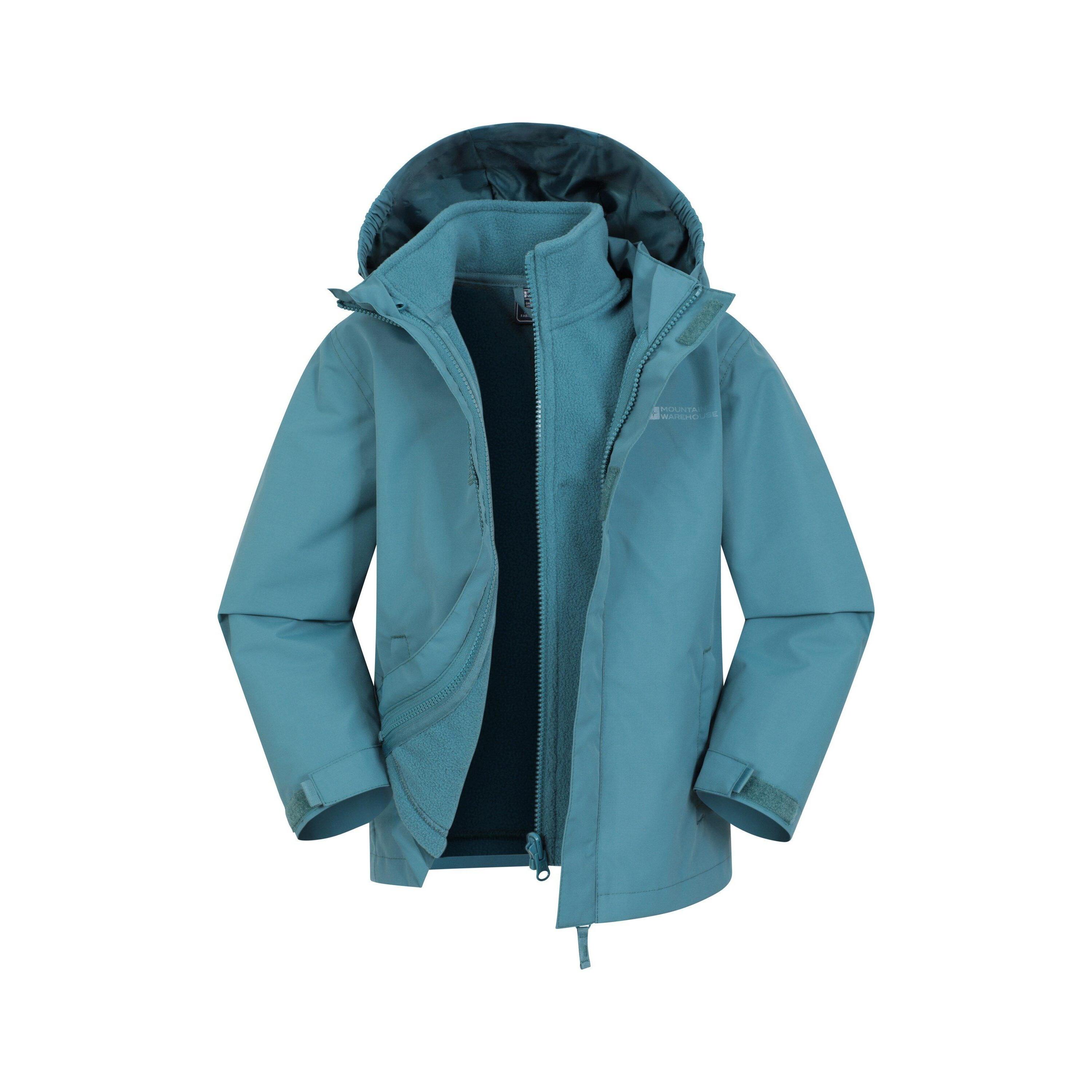 MOUNTAIN WAREHOUSE Childrens/Kids Fell 3 in 1 Water Resistant Jacket (Teal)
