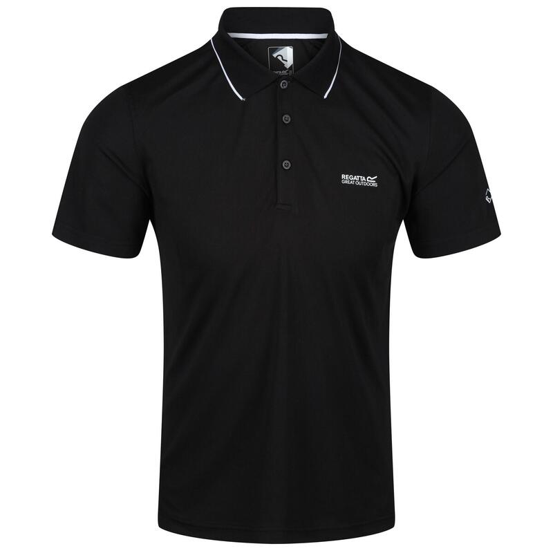 SportPoloshirt Maverick V kurzärmlig Herren Schwarz