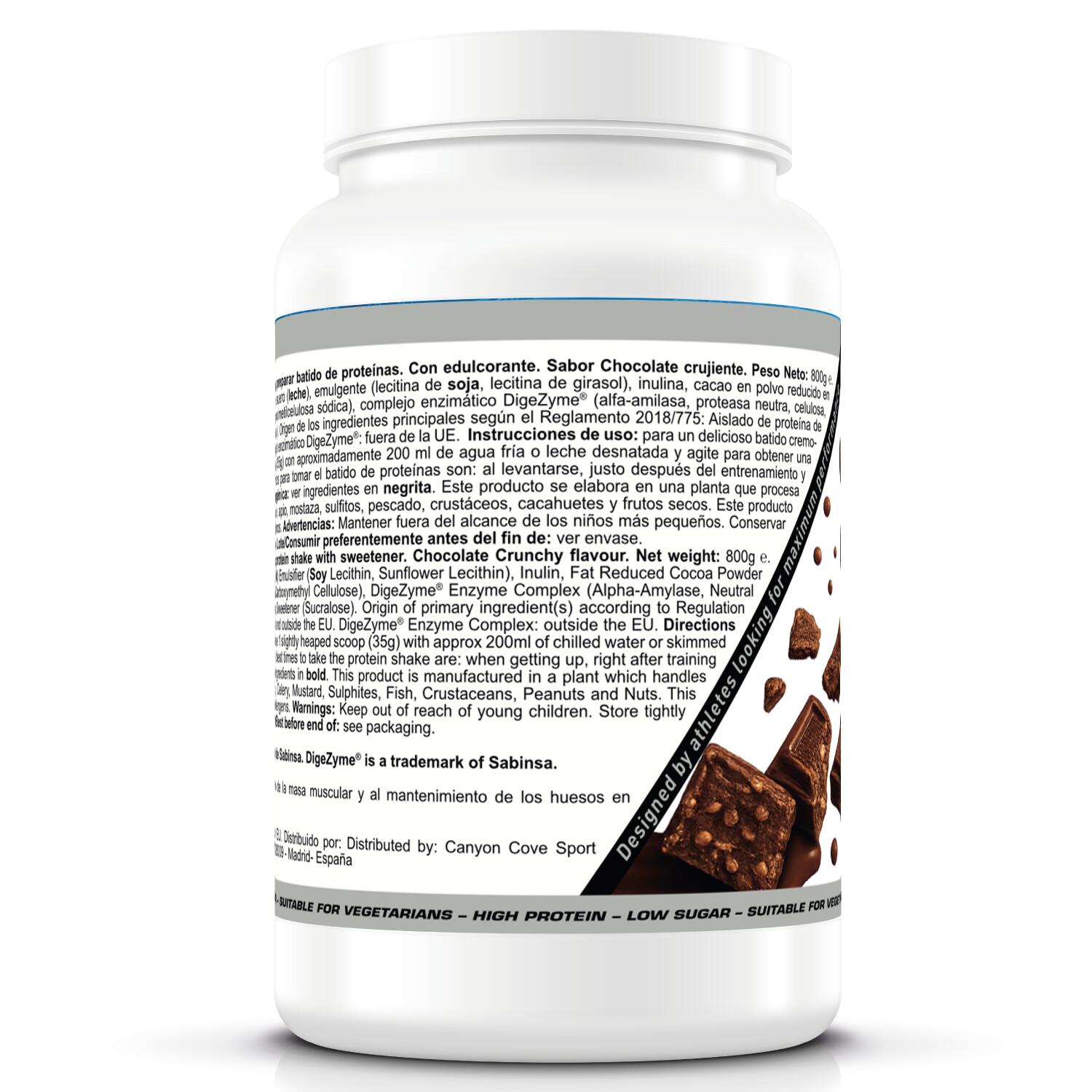 OXYPRO - ISOLATE (con DigeZyme®) - 800g sabor Chocolate Crunchy 3/3