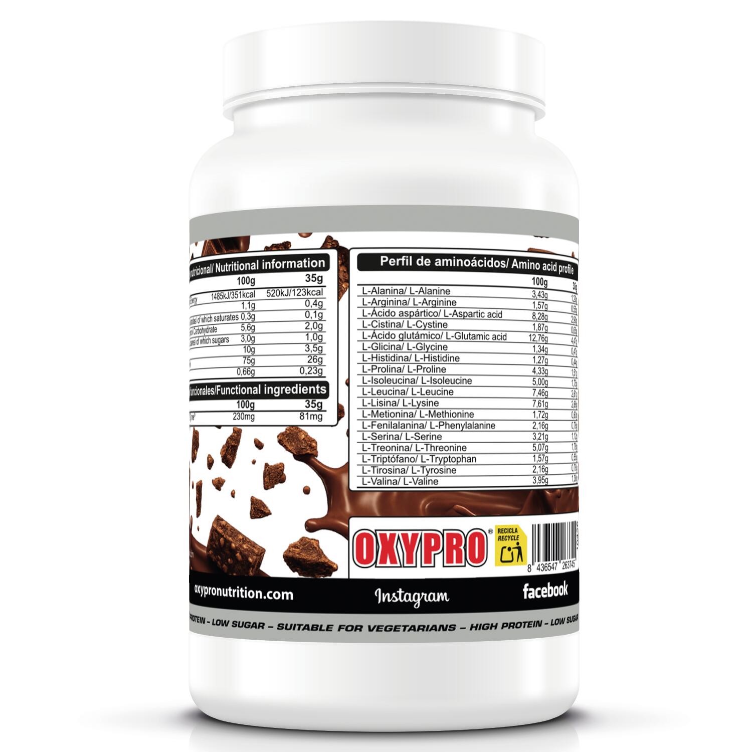 OXYPRO - ISOLATE (con DigeZyme®) - 800g sabor Chocolate Crunchy 2/3