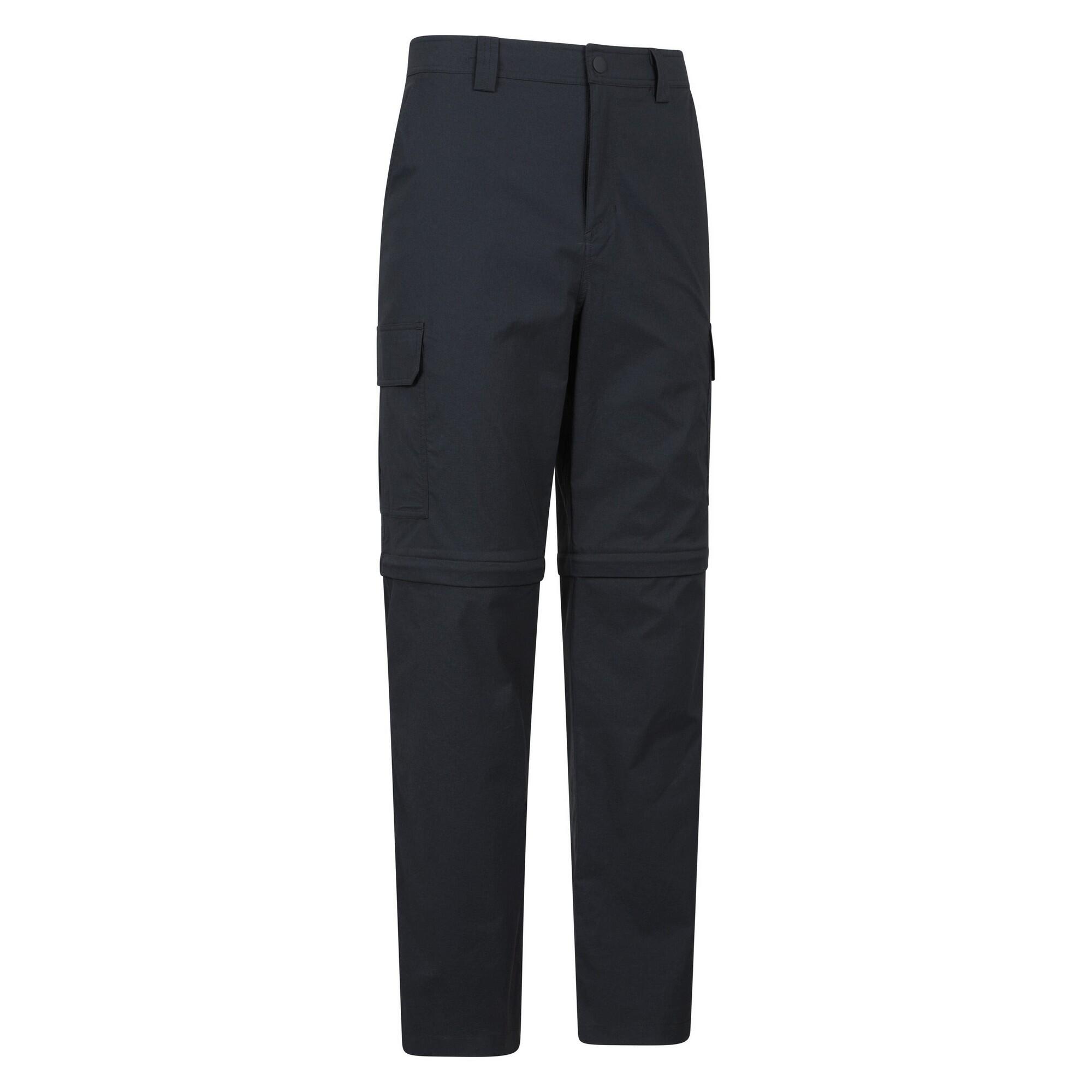 Pantaloni Cargo Cerniera Rimovibile Regolare Uomo Mountain Warehouse Delta Nero 3/4