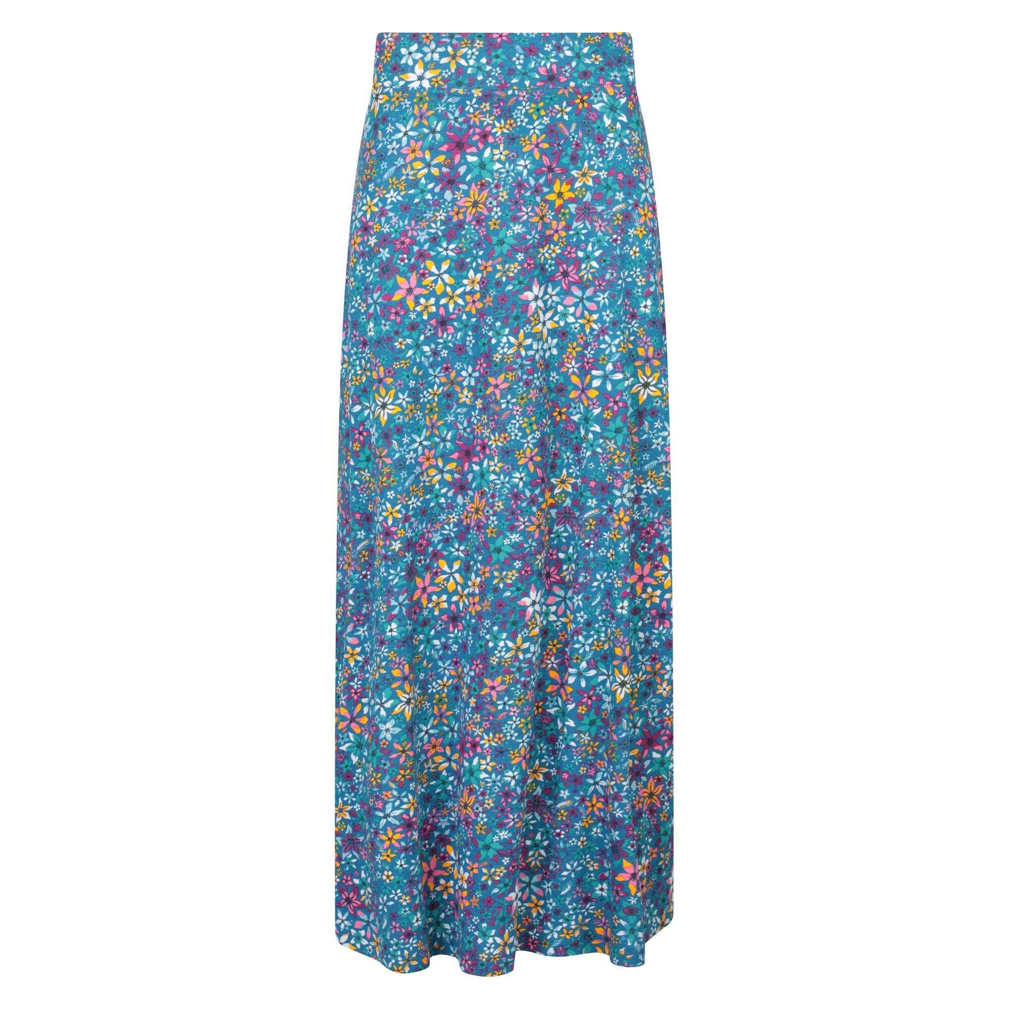 MOUNTAIN WAREHOUSE Womens/Ladies Shore Floral Jersey Maxi Skirt (Dark Teal)