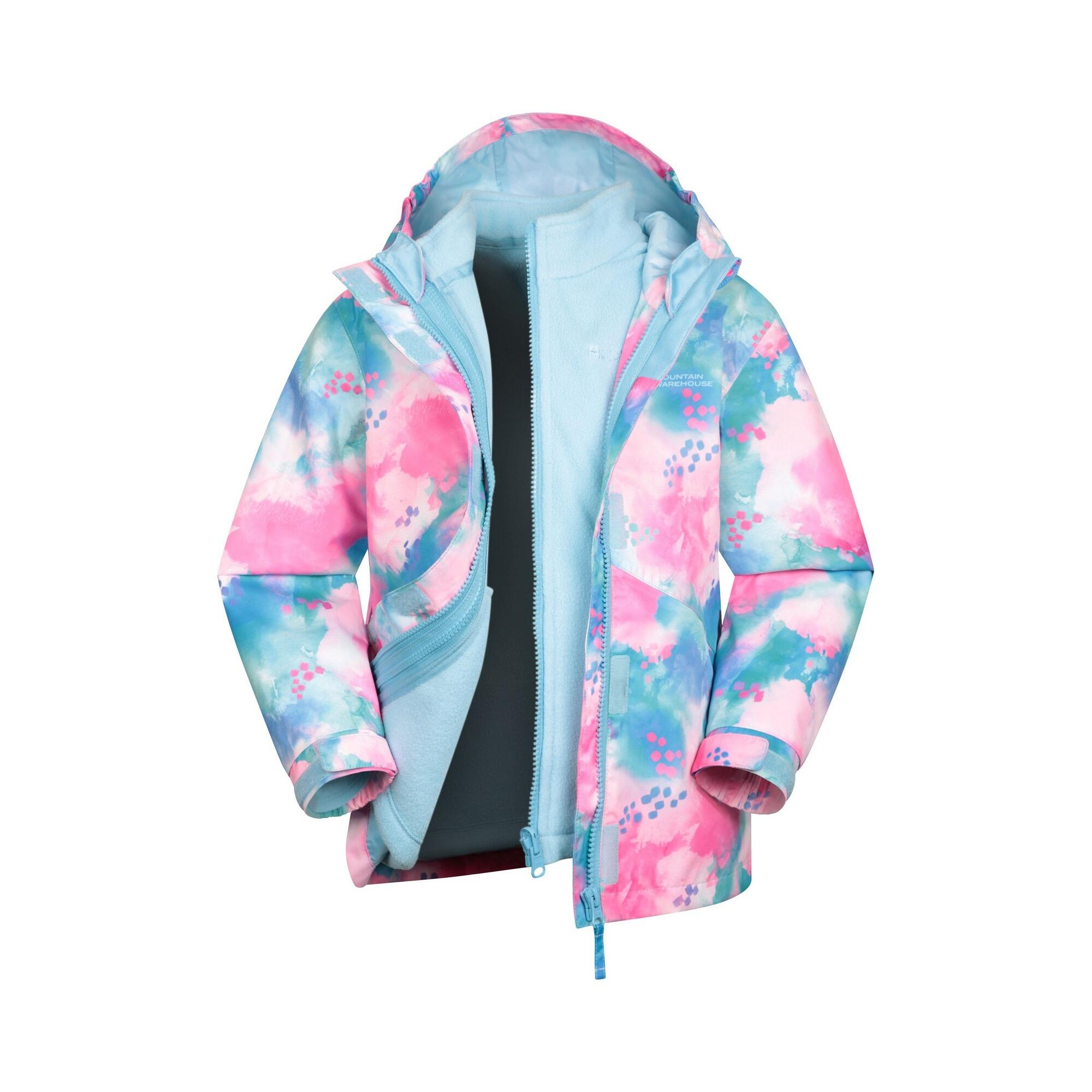 MOUNTAIN WAREHOUSE Giacca Impermeabile Acquerello 3 In 1 Bambini Mountain Warehouse Aries Blu