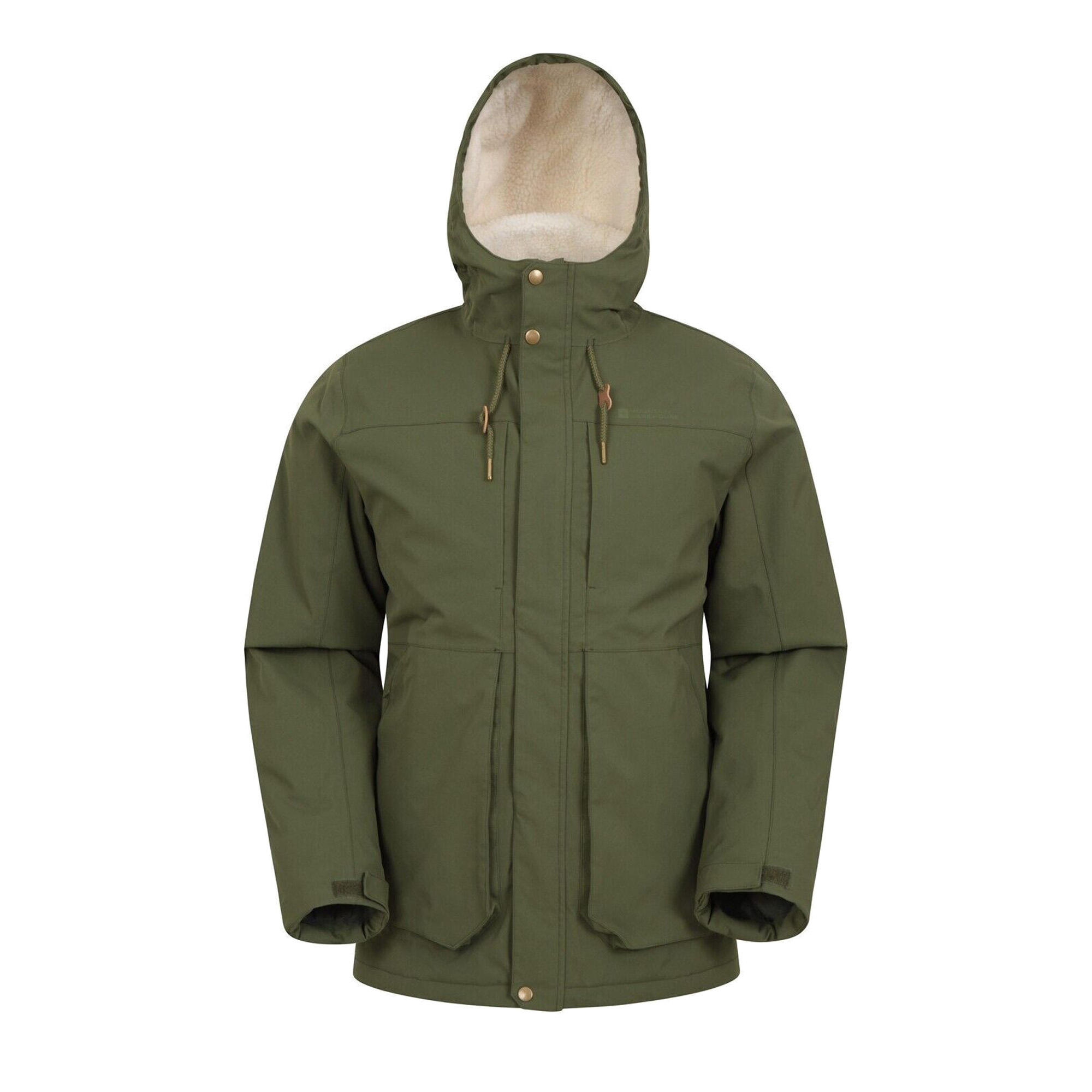 MOUNTAIN WAREHOUSE Mens Coastline Borg Waterproof Jacket (Green)