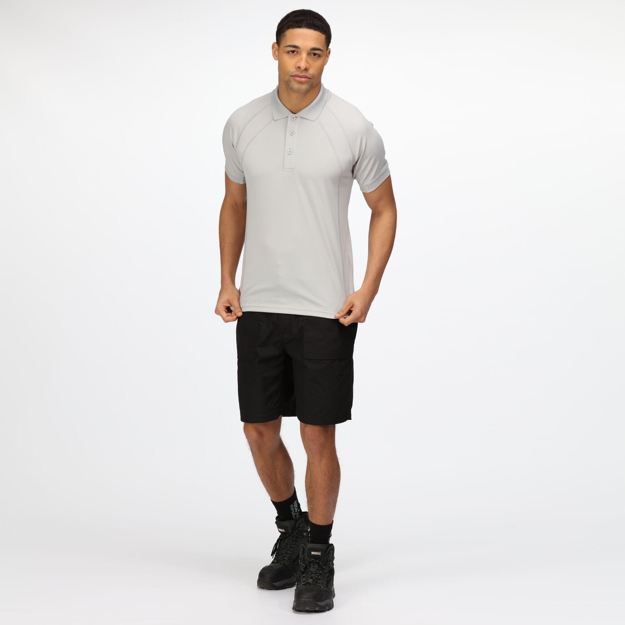 Polo À Manches Courtes Homme (Gris Argent) 4/5
