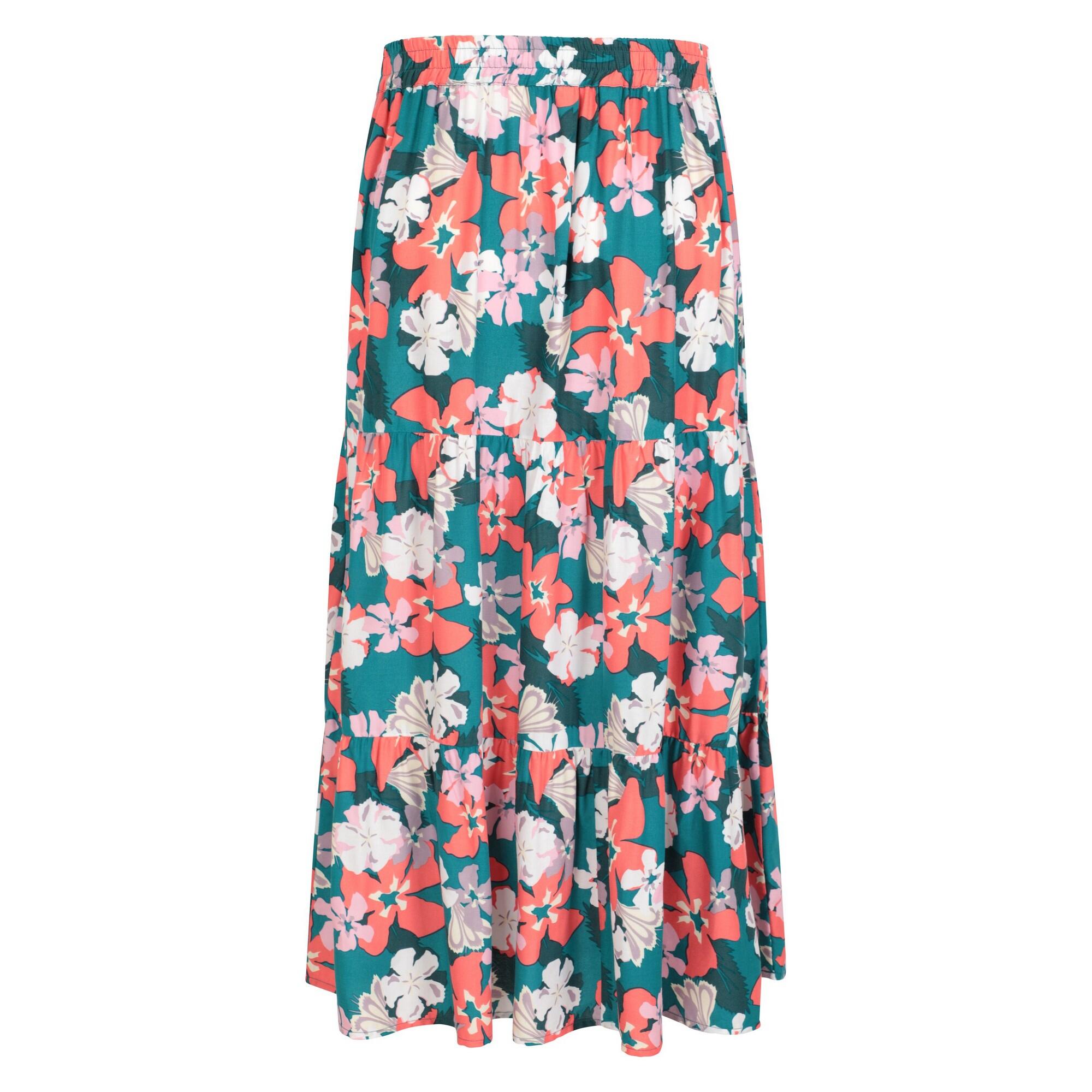 Womens/Ladies Palermo Tiered Midi Skirt (Mixed) 2/4