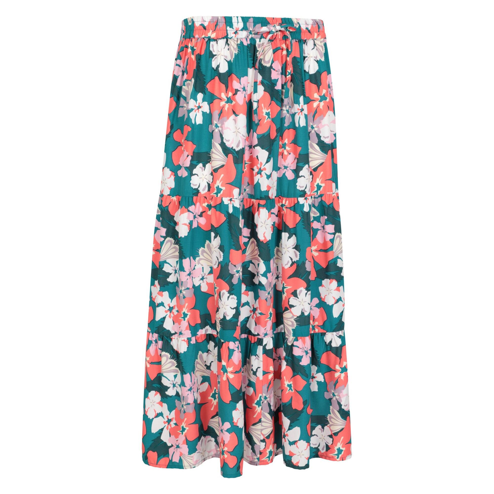 Womens/Ladies Palermo Tiered Midi Skirt (Mixed) 4/4