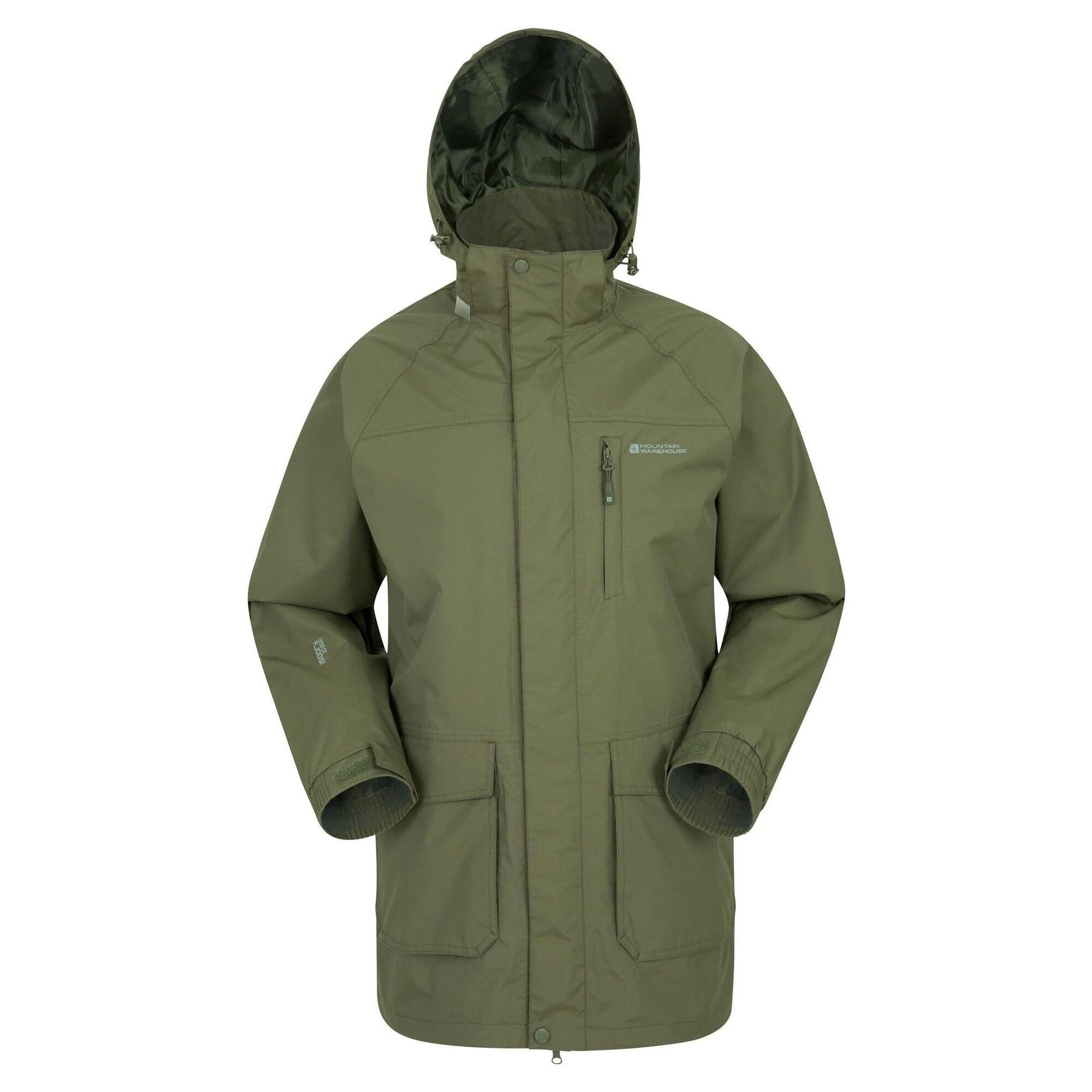 MOUNTAIN WAREHOUSE Mens Glacier II Long Waterproof Jacket (Khaki)