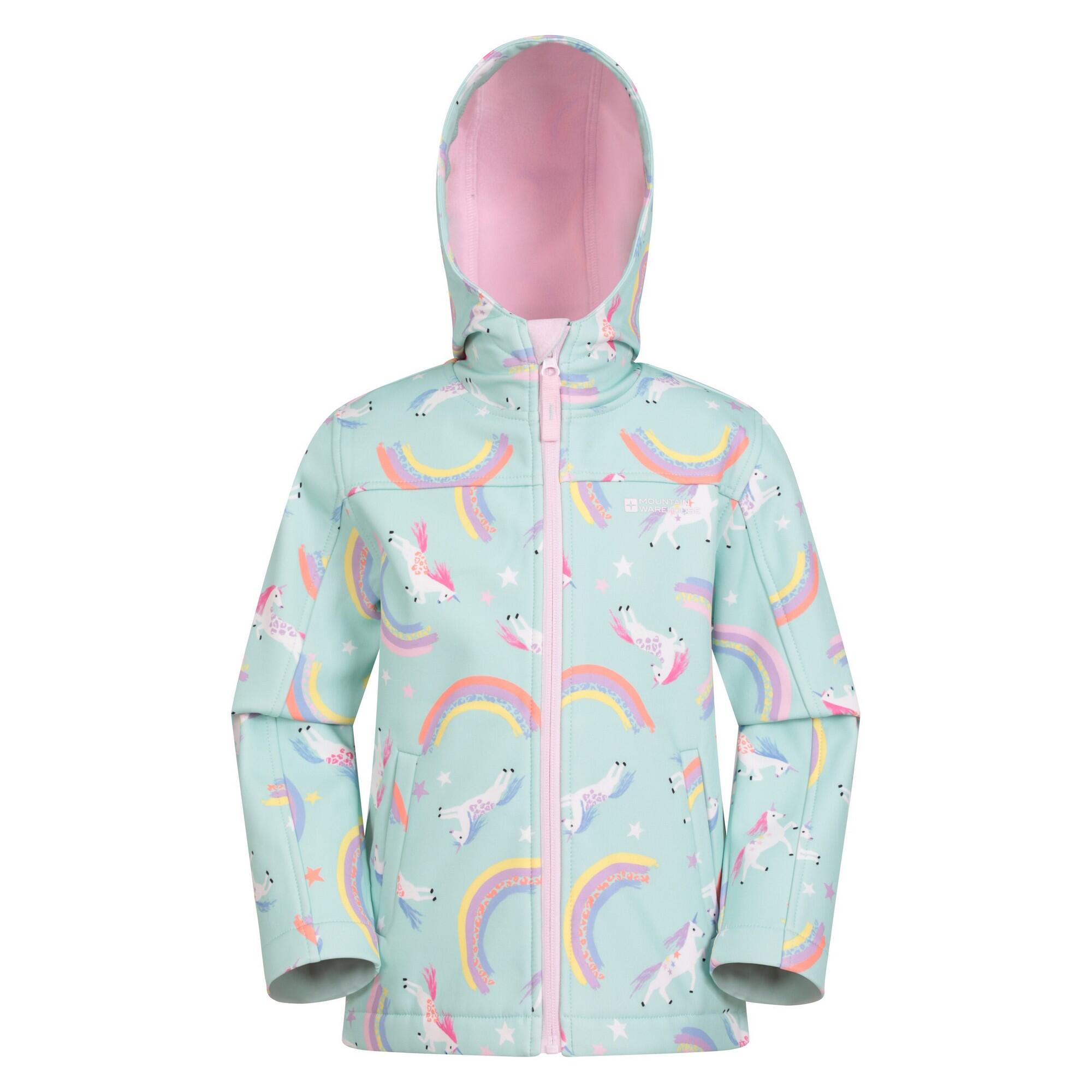 MOUNTAIN WAREHOUSE Giacca Soft Shell Unicorno E Arcobaleno Bambini Mountain Warehouse Exodus II