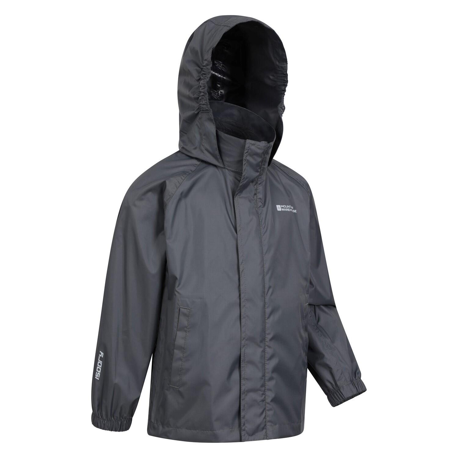Childrens/Kids Pakka II Waterproof Jacket (Grey) 3/4