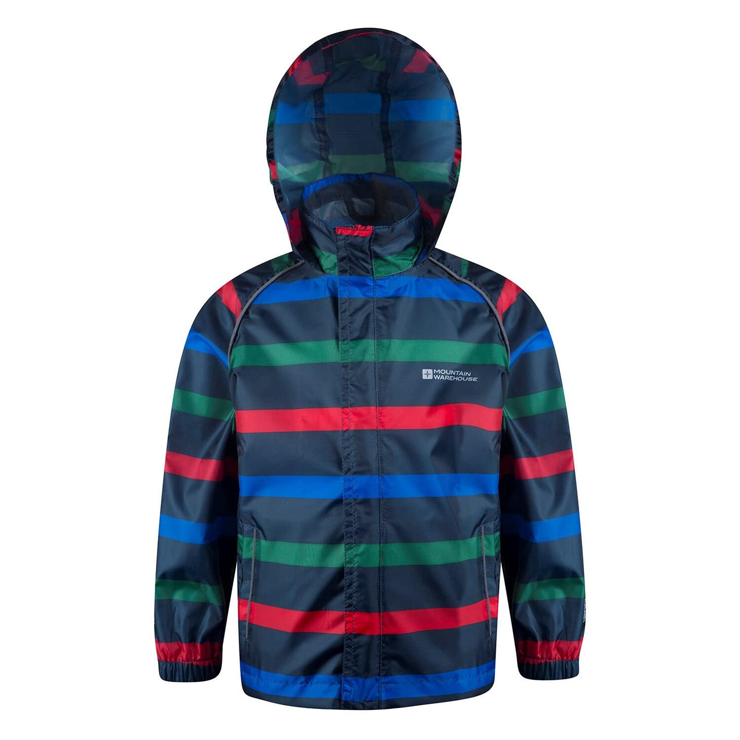 MOUNTAIN WAREHOUSE Giacca Impermeabile Strisce A Contrasto Bambini Mountain Warehouse Blu Navy