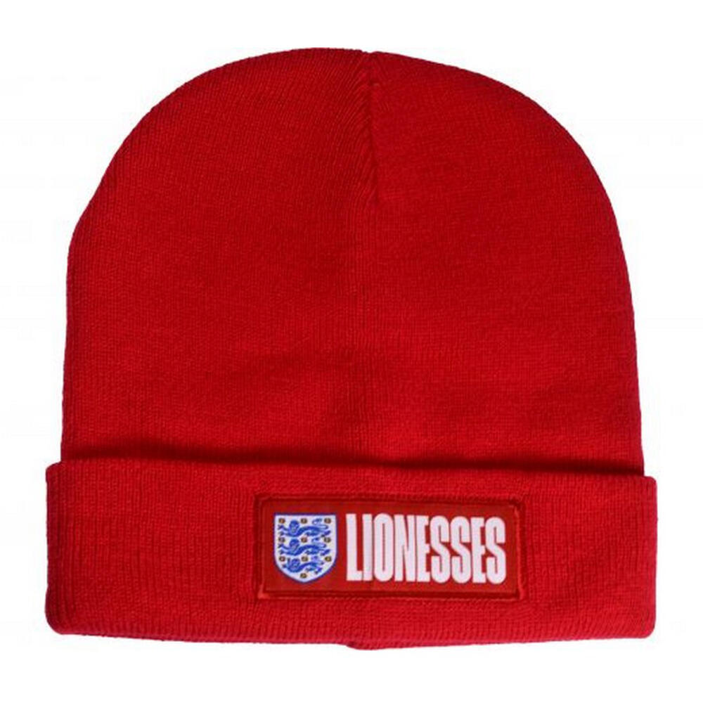 England Lionesses Unisex Adult Knitted Turned Up Cuff Beanie