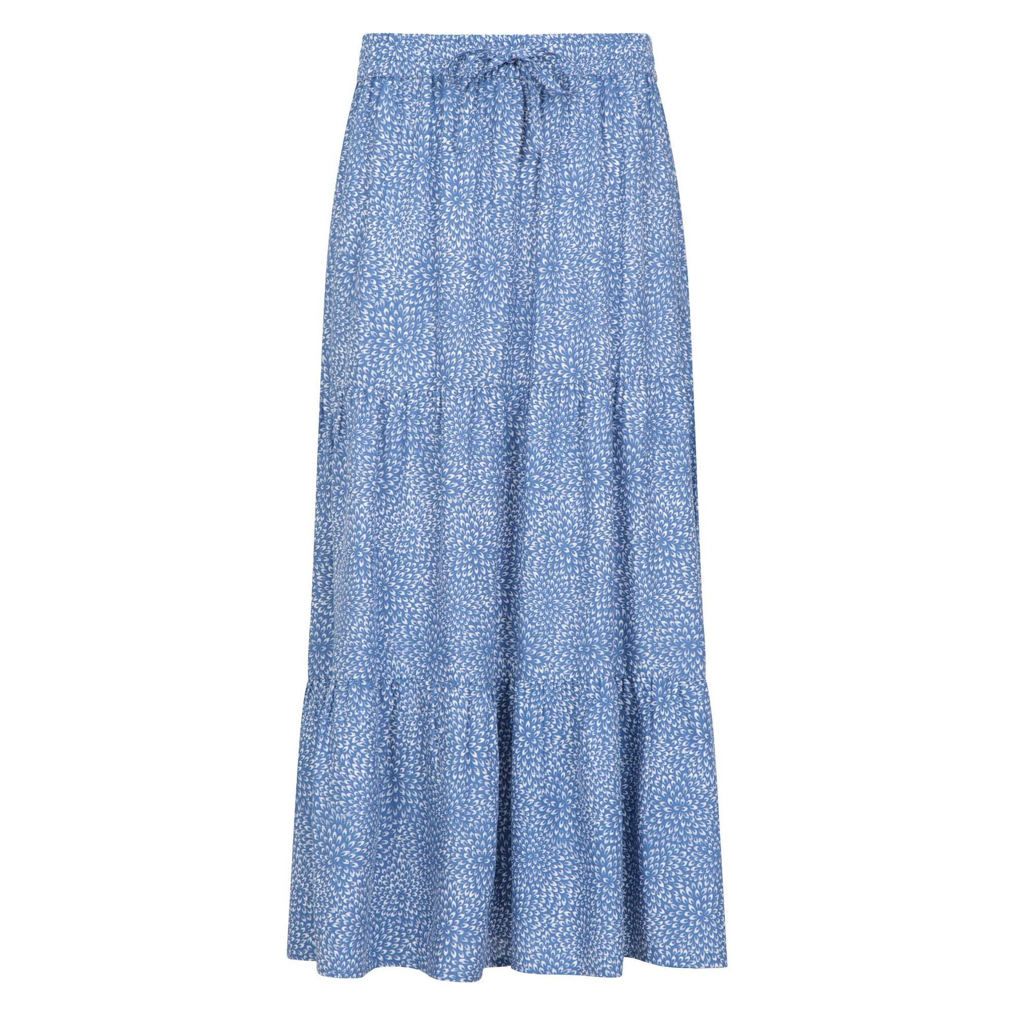 MOUNTAIN WAREHOUSE Womens/Ladies Palermo Tiered Midi Skirt (Corn Blue)