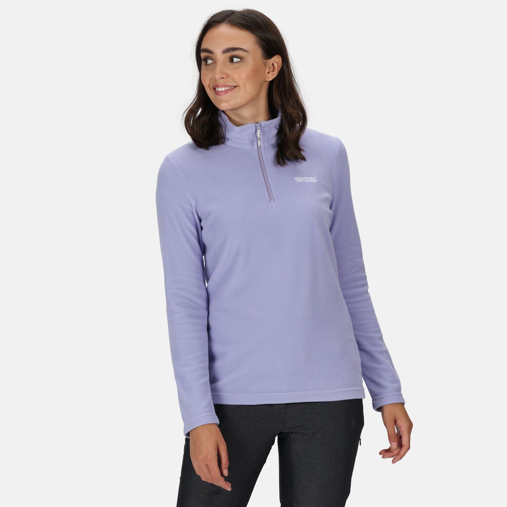 Great Outdoors Womens/Ladies Sweetheart 1/4 Zip Fleece Top (Lilac) 4/5