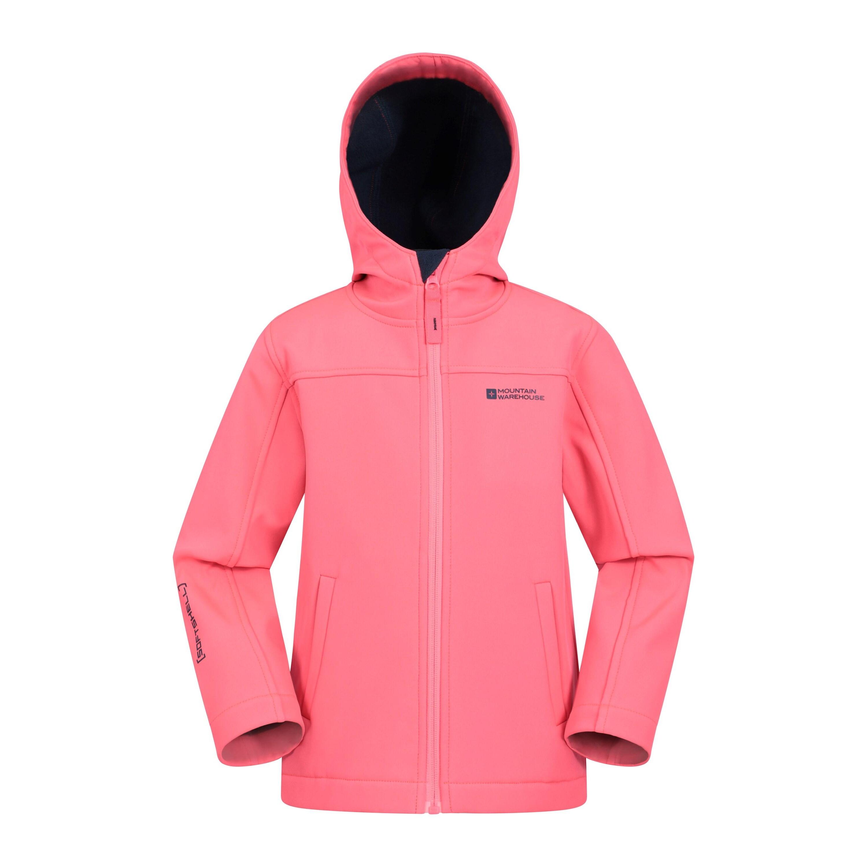 MOUNTAIN WAREHOUSE Giacca Soft Shell Impermeabile Bambini Mountain Warehouse Exodus Bubblegum Pink