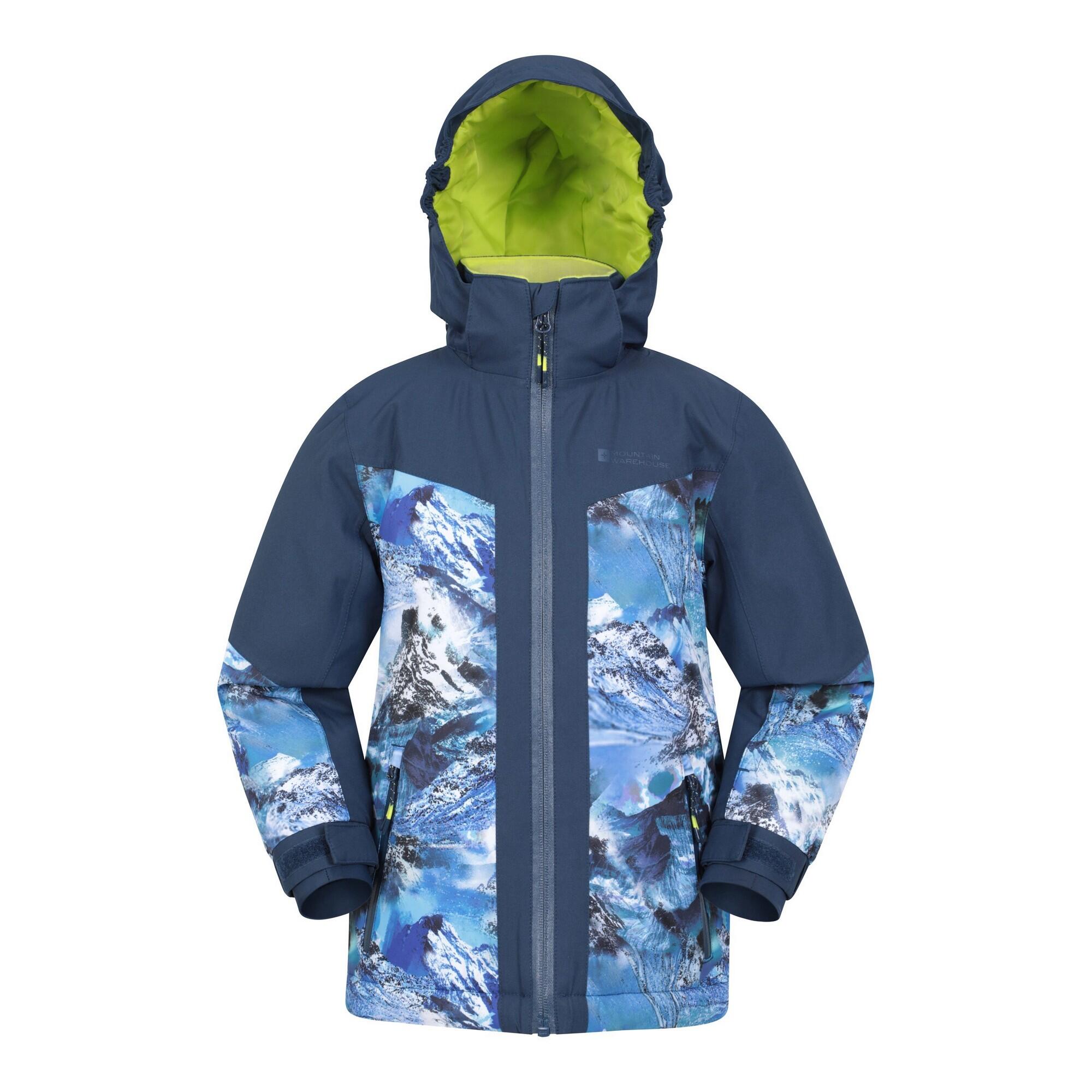 MOUNTAIN WAREHOUSE Childrens/Kids Himalayan Abstract Ski Jacket (Navy)