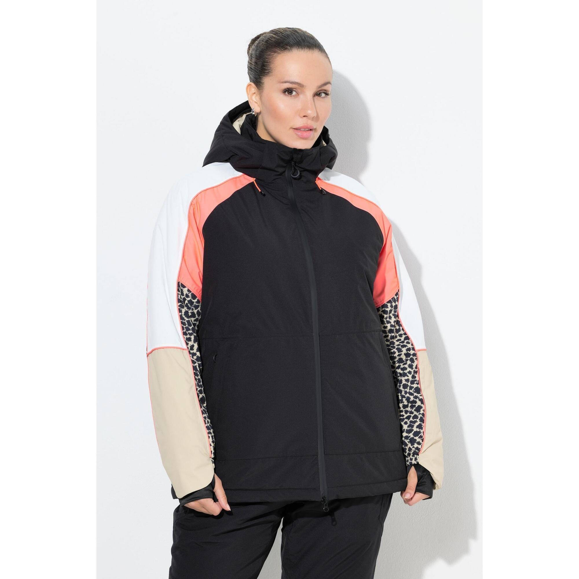 Ulla Popken - Femme Veste Technique Hyprar Imperméable Ffermeture À Glissière À Double Sens - Veste - Noir - Decathlon