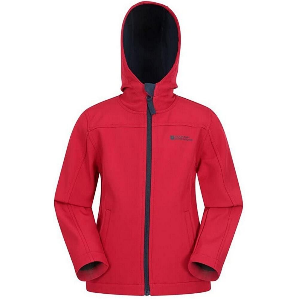 MOUNTAIN WAREHOUSE Giacca Soft Shell Impermeabile Bambini Mountain Warehouse Exodus Rosso