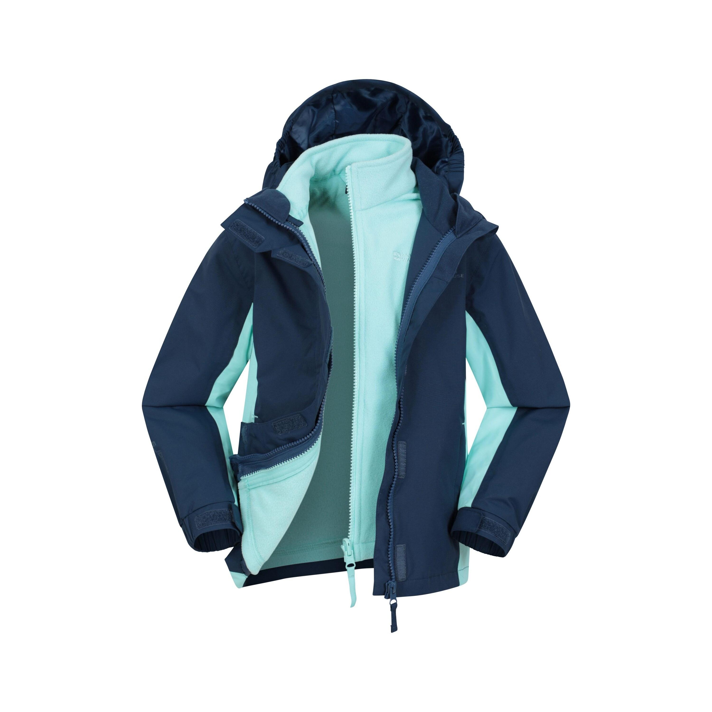 MOUNTAIN WAREHOUSE Giacca Impermeabile 3 In 1 Bambini Mountain Warehouse Lightning Blu Navy
