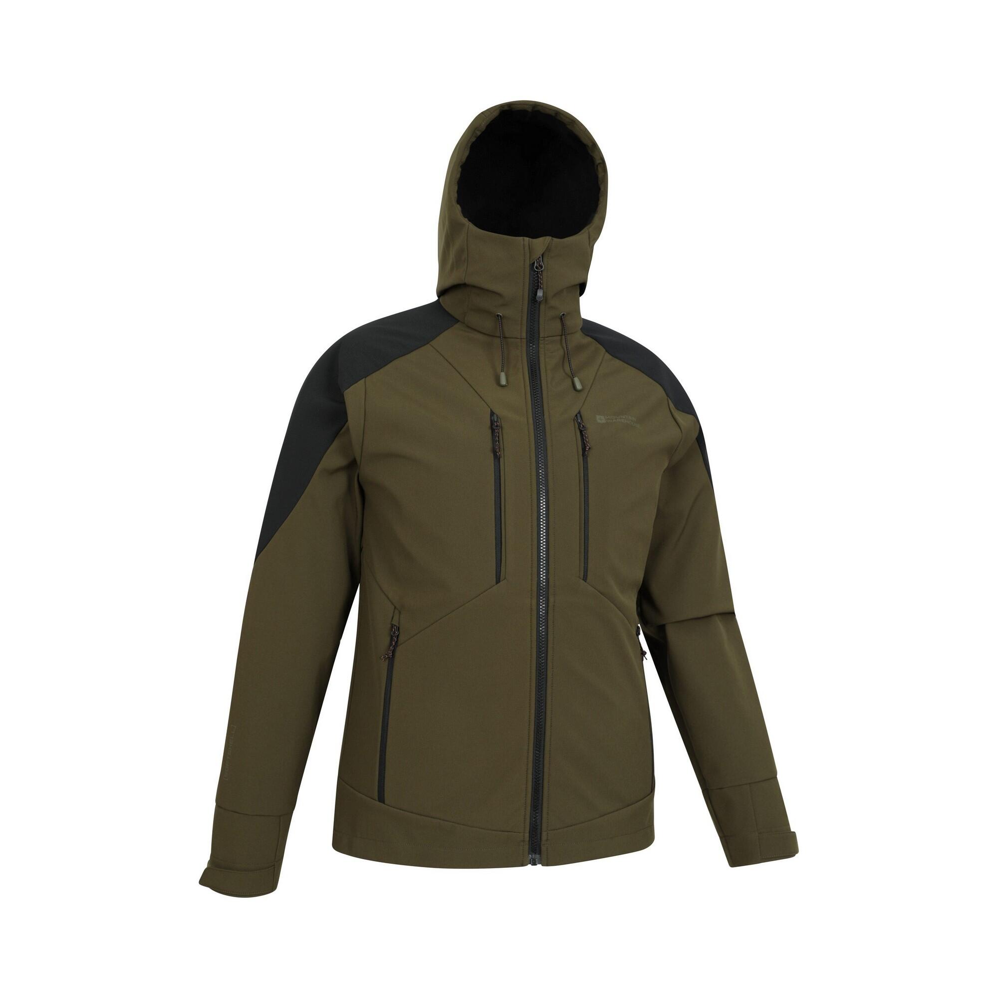 Giacca Soft Shell Uomo Mountain Warehouse Radius Verde Kaki 3/4