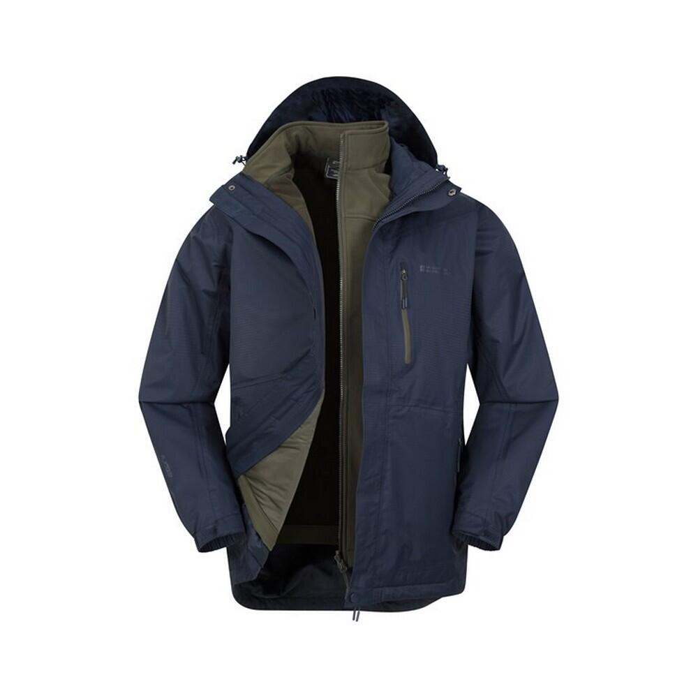 "Bracken Extreme" Jacke, wasserfest 3 in 1 für Herren Blau 3/4