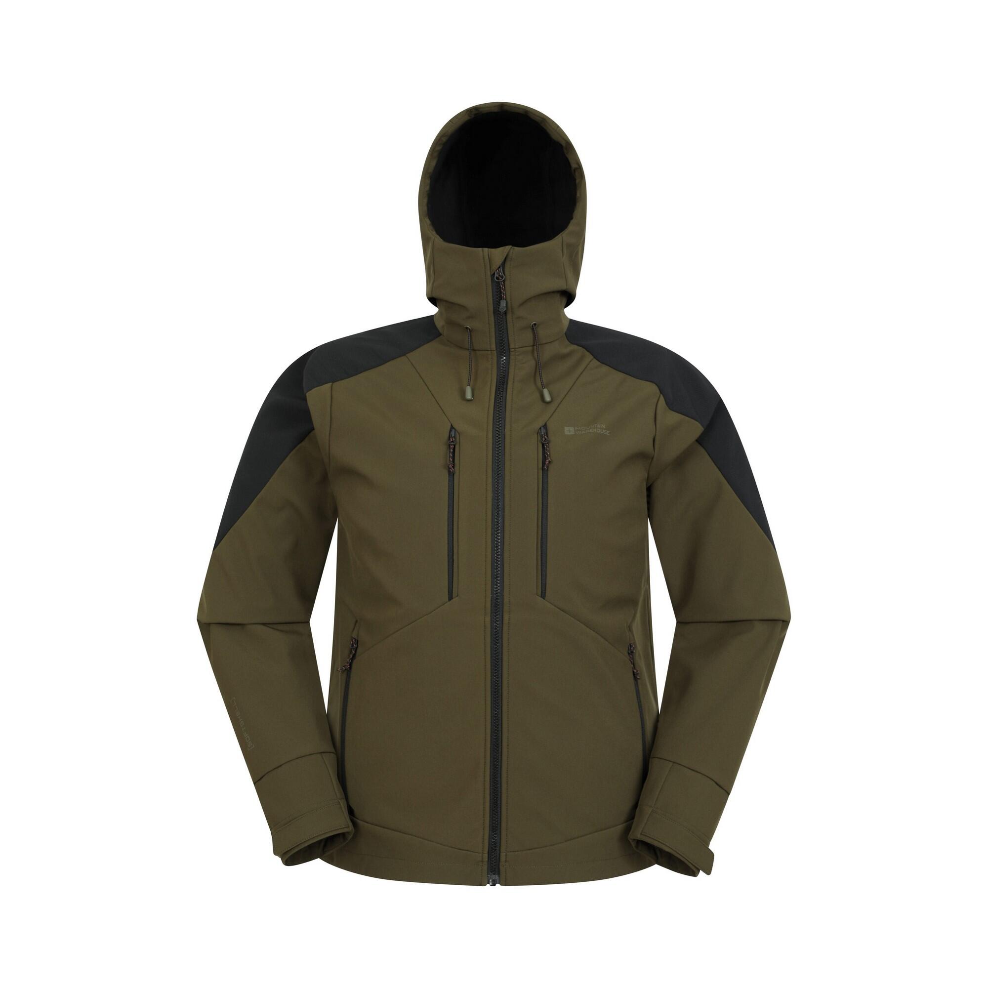 MOUNTAIN WAREHOUSE Mens Radius Soft Shell Jacket (Khaki Green)