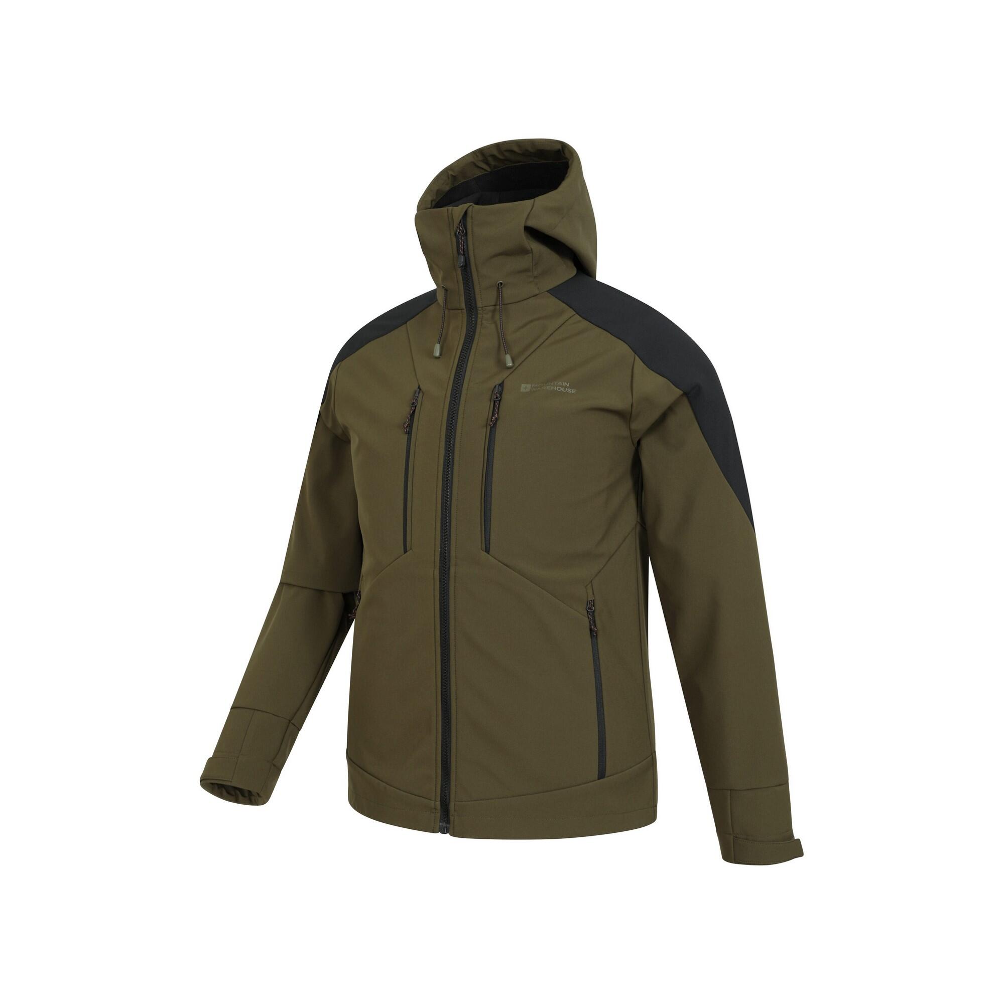 Giacca Soft Shell Uomo Mountain Warehouse Radius Verde Kaki 4/4