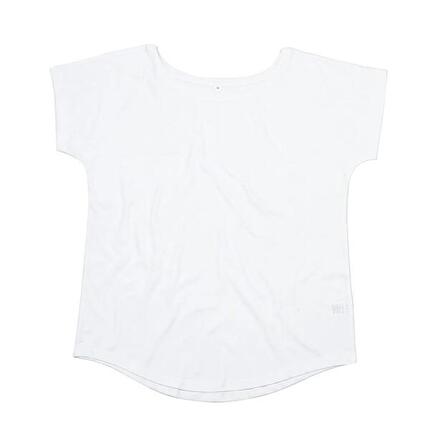 Tshirt Ample À Manches Courtes En Coton Femme (Blanc)