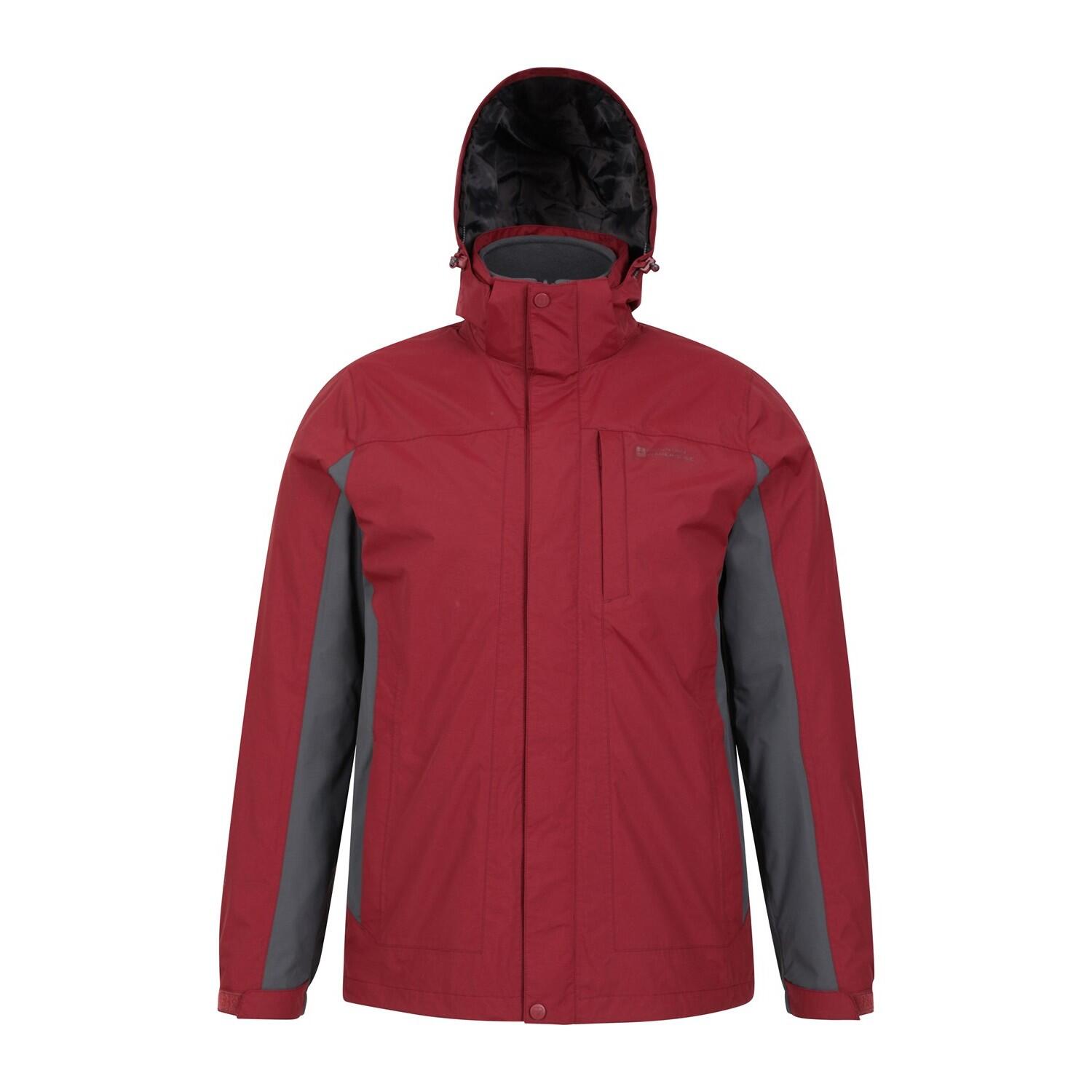 MOUNTAIN WAREHOUSE Mens Thunderstorm 3 in 1 Waterproof Jacket (Red)