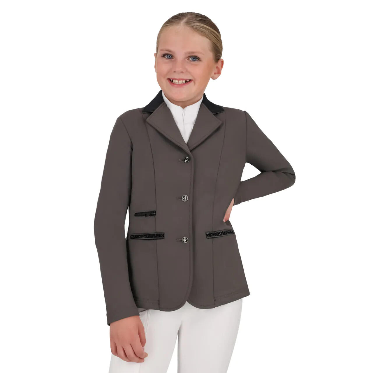 Qhp - Veste De Concours Fille Qhp Juliet - Veste De Concours - Gris|marron - Decathlon