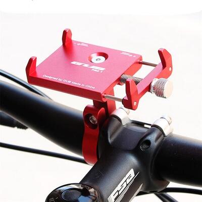 Aluminium fietsstuur telefoonhouder, 50-100 mm universele klem, rood
