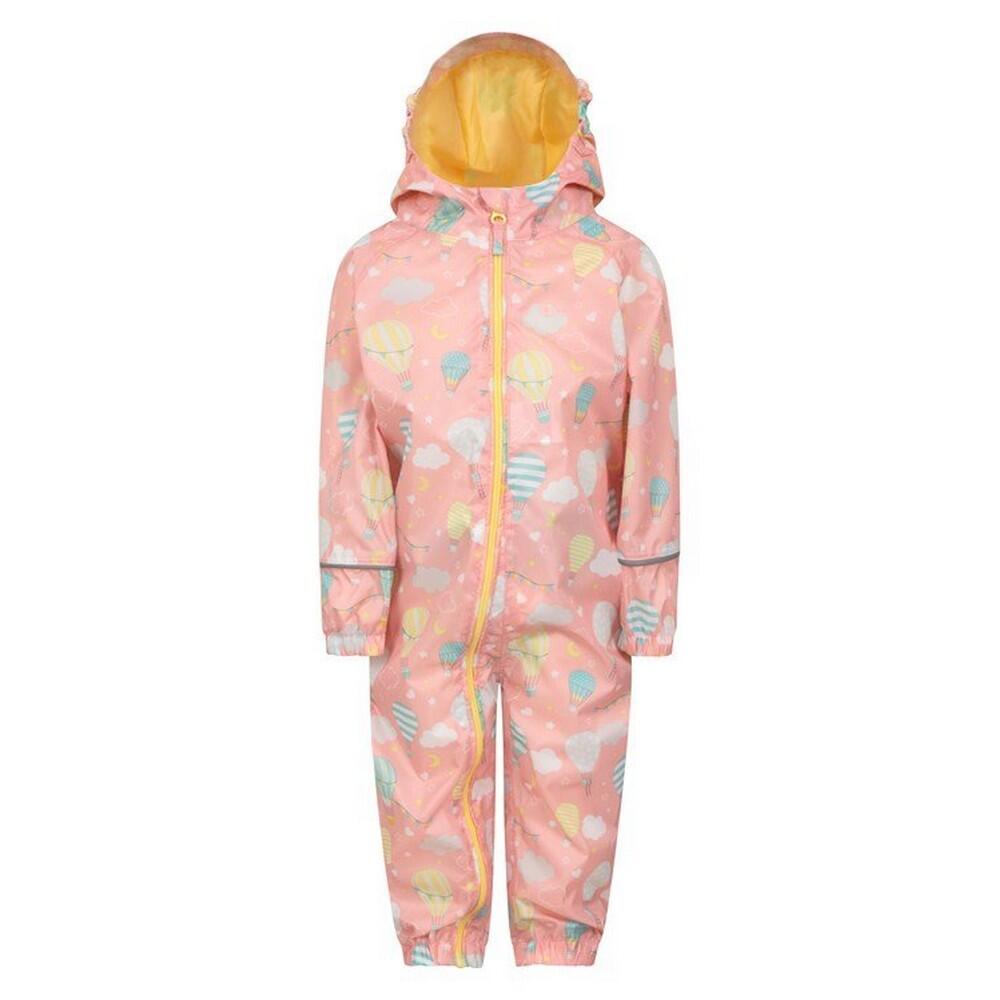 MOUNTAIN WAREHOUSE Childrens/Kids Puddle Clouds Rain Suit (Coral)