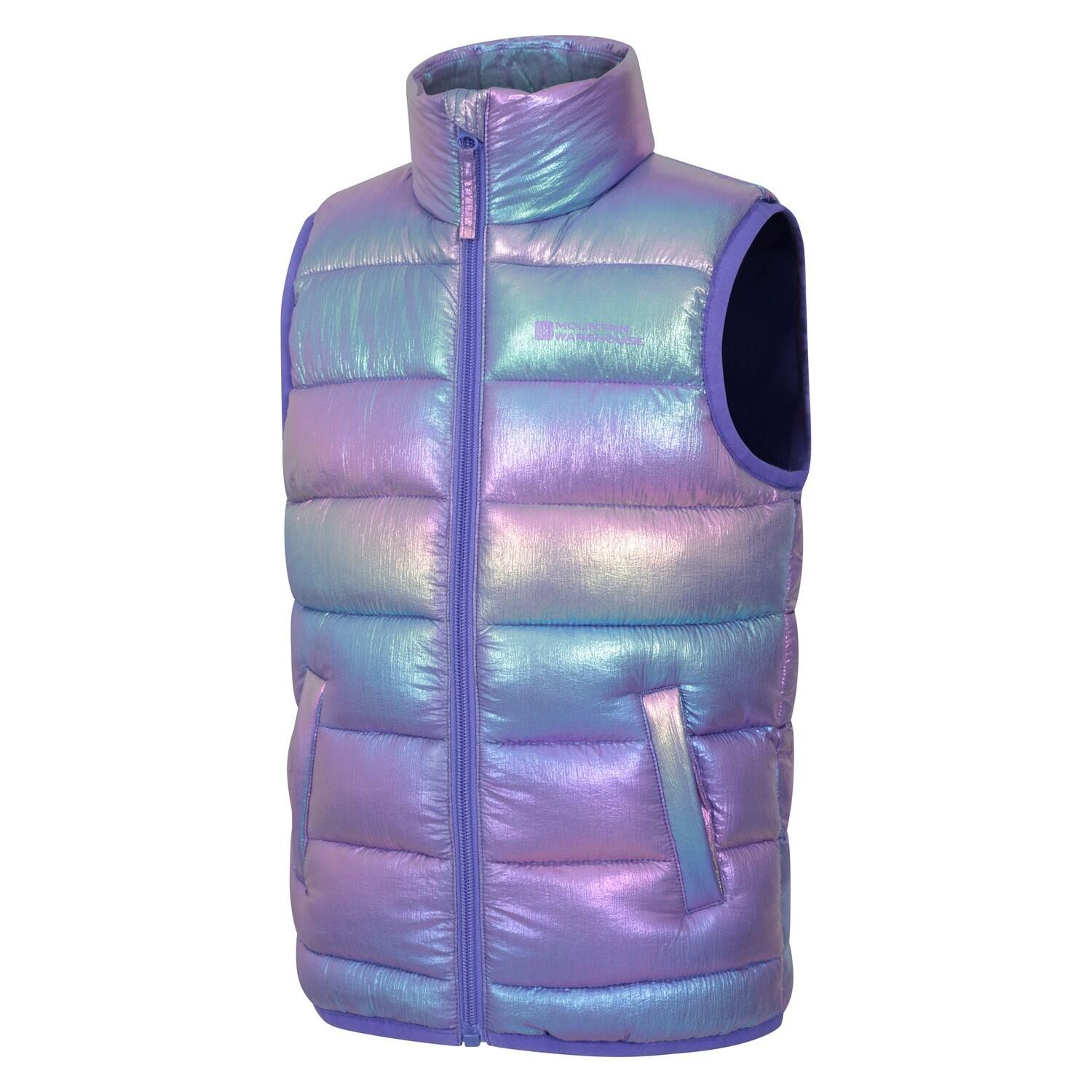Childrens/Kids Rocko Plain Padded Gilet (Blue) 3/4