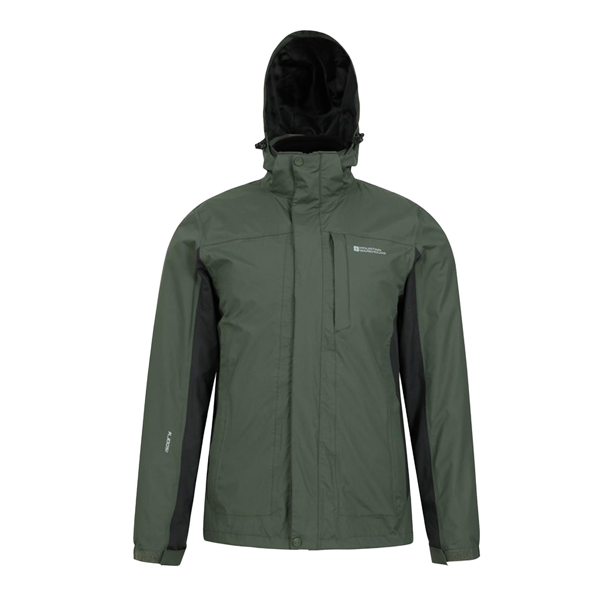 MOUNTAIN WAREHOUSE Giacca Impermeabile 3 In 1 Uomo Mountain Warehouse Thunderstorm Kaki