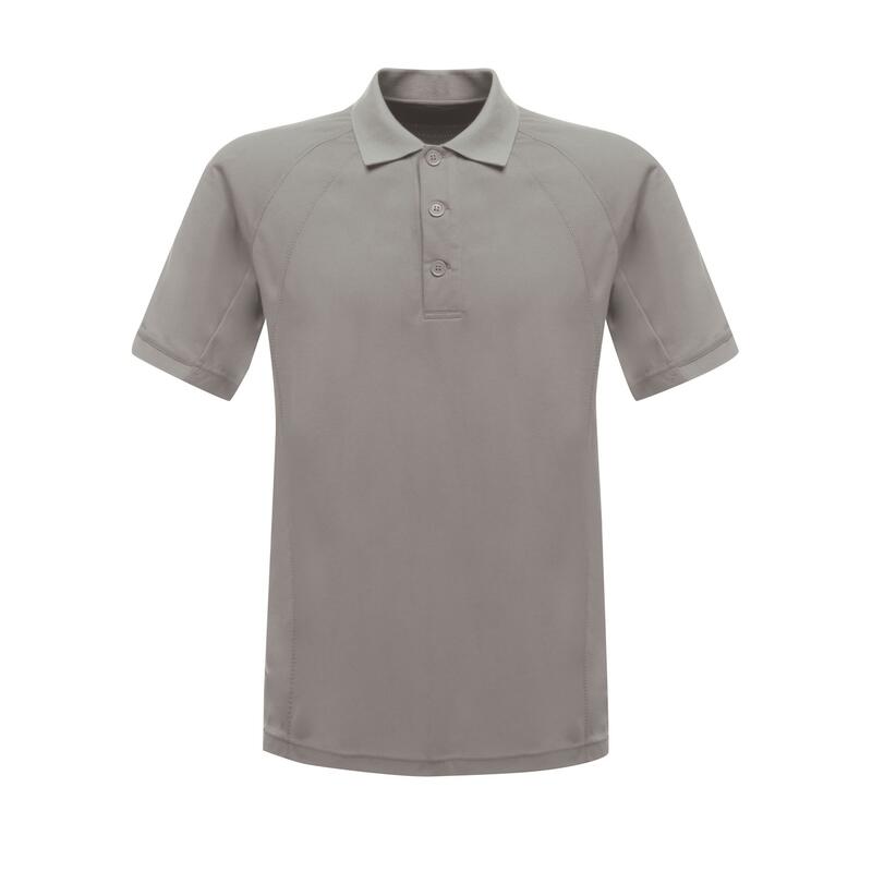 Professionell Poloshirt, kurzärmlig Herren Silbergrau