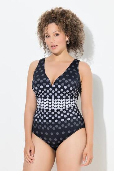 Femme Maillot de bain à bonnets souples motif à pois décolleté en V