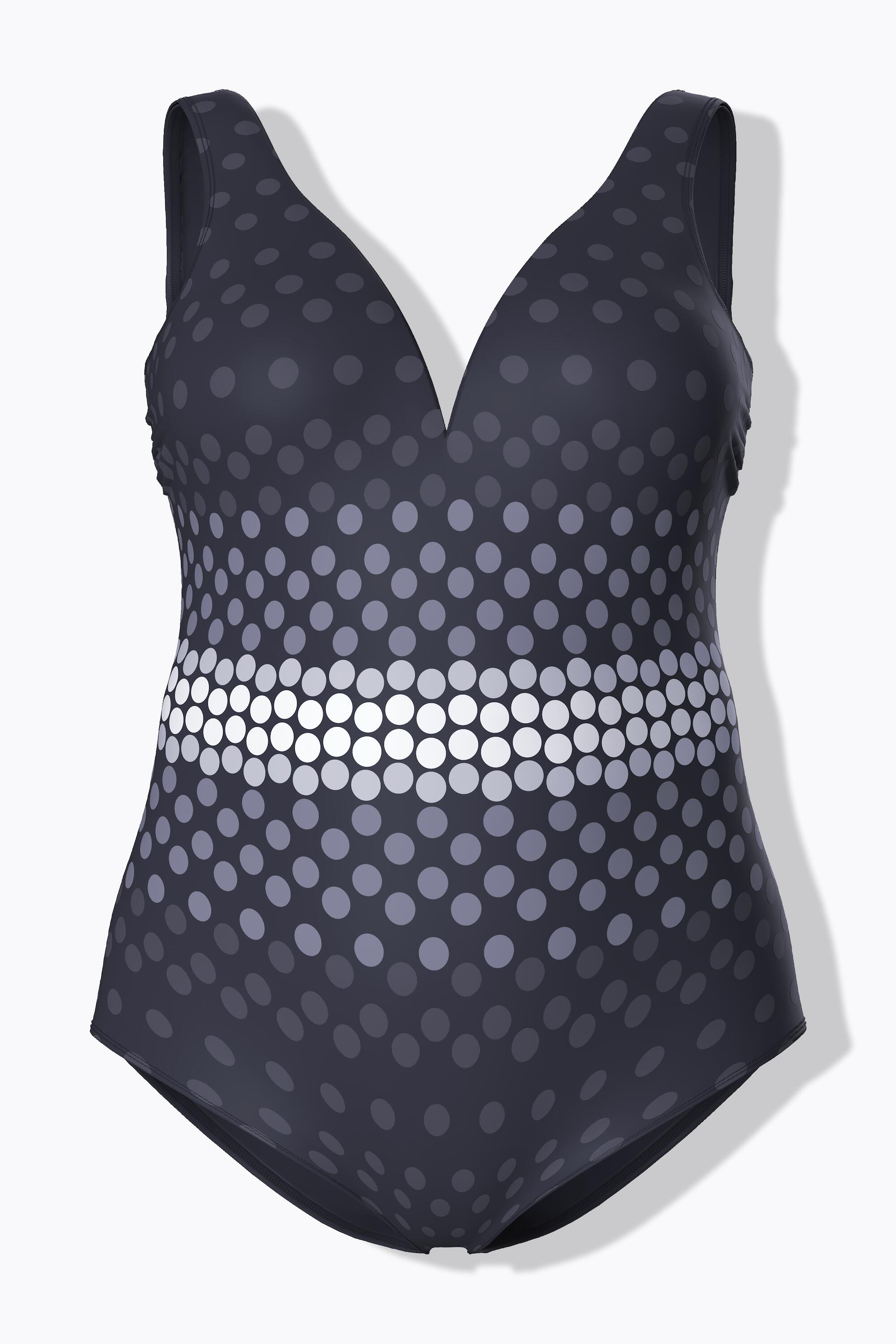 Femme Maillot de bain à bonnets souples motif à pois décolleté en V 6/7