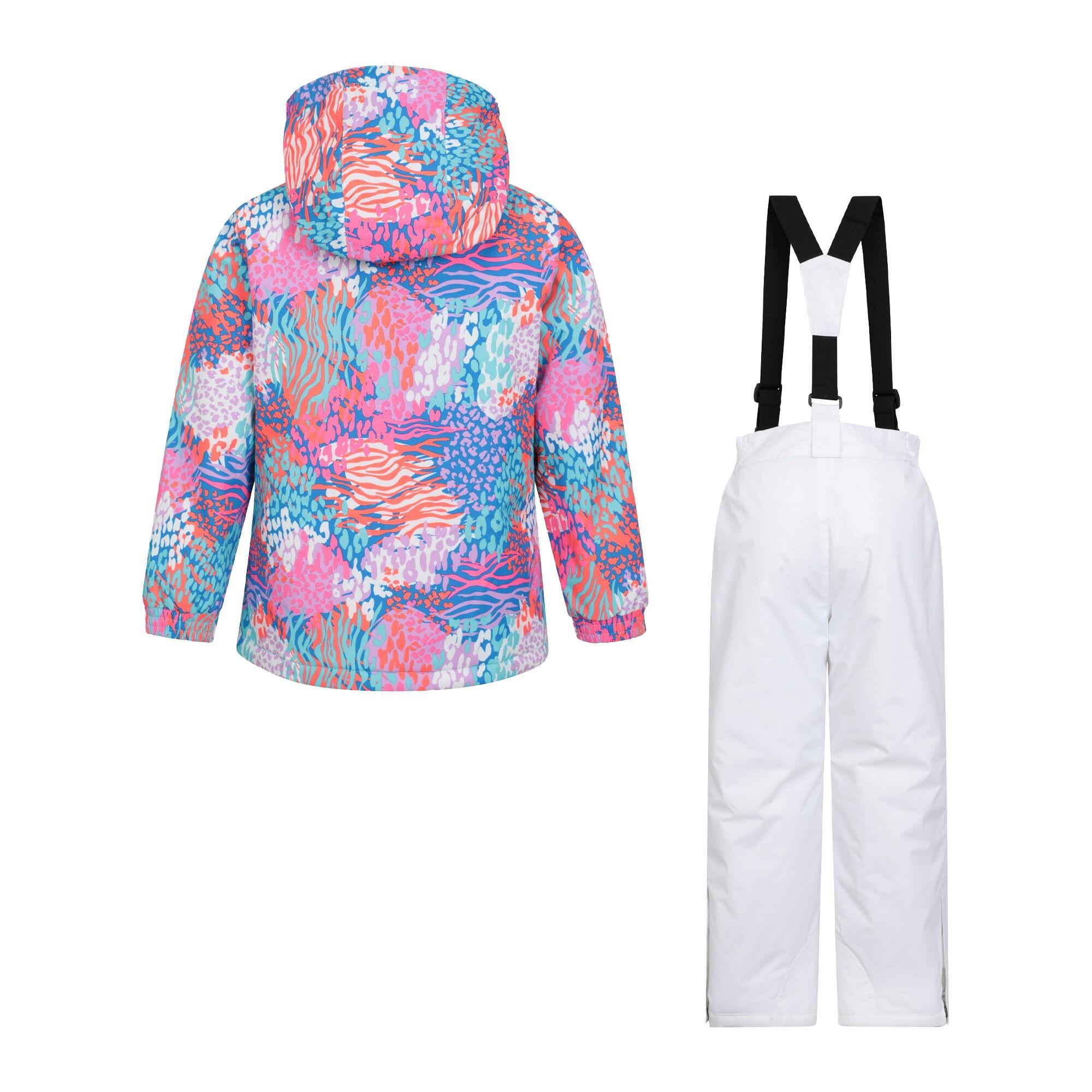 Childrens/Kids Printed Ski Jacket & Trousers (Pink) 2/4