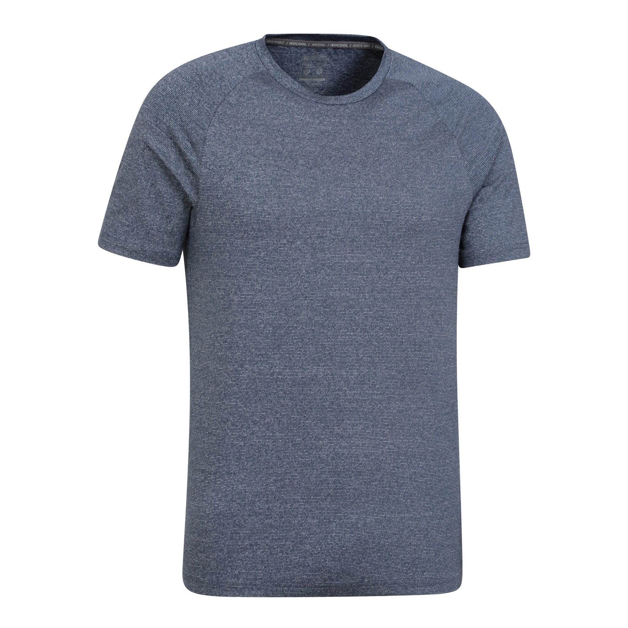 Maglietta A Strisce Uomo Mountain Warehouse Agra Blu Navy 3/4