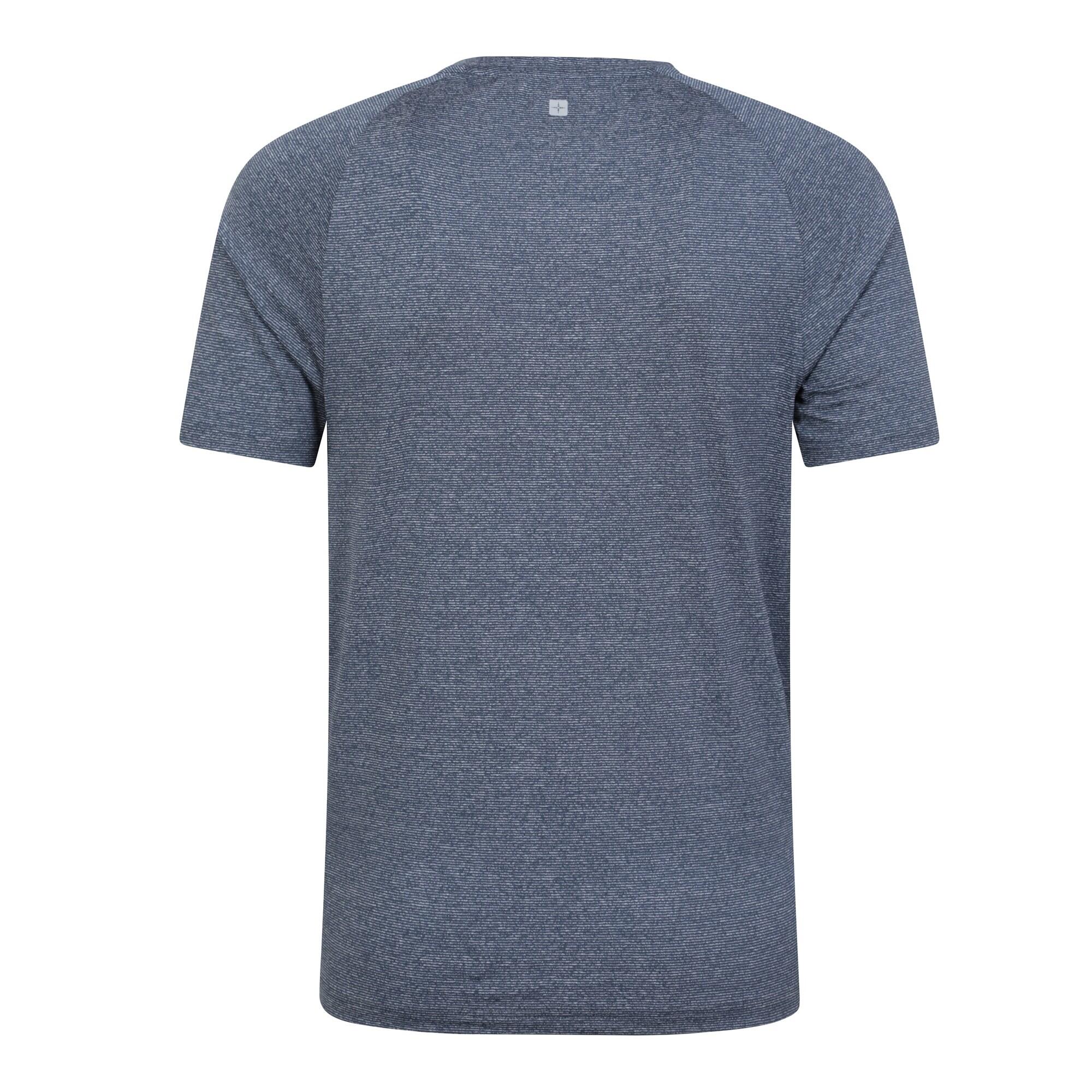 Maglietta A Strisce Uomo Mountain Warehouse Agra Blu Navy 2/4