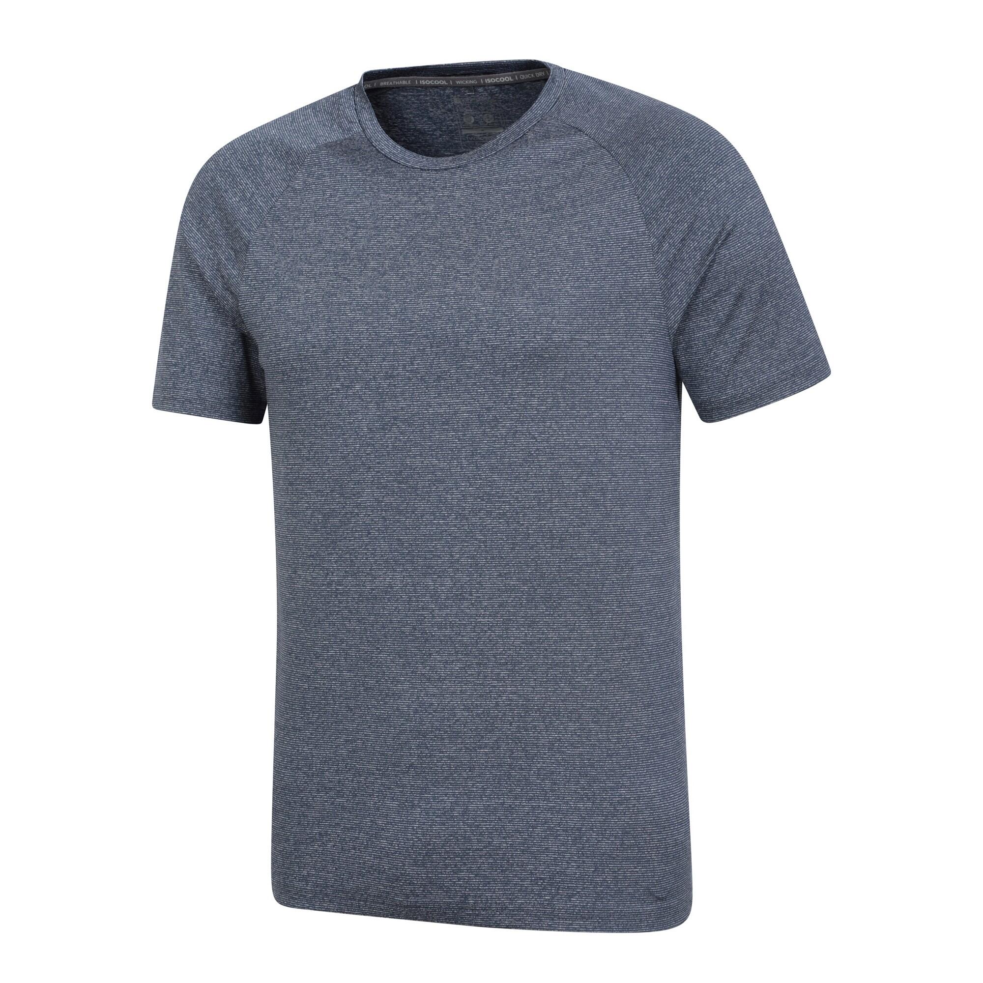 Maglietta A Strisce Uomo Mountain Warehouse Agra Blu Navy 4/4