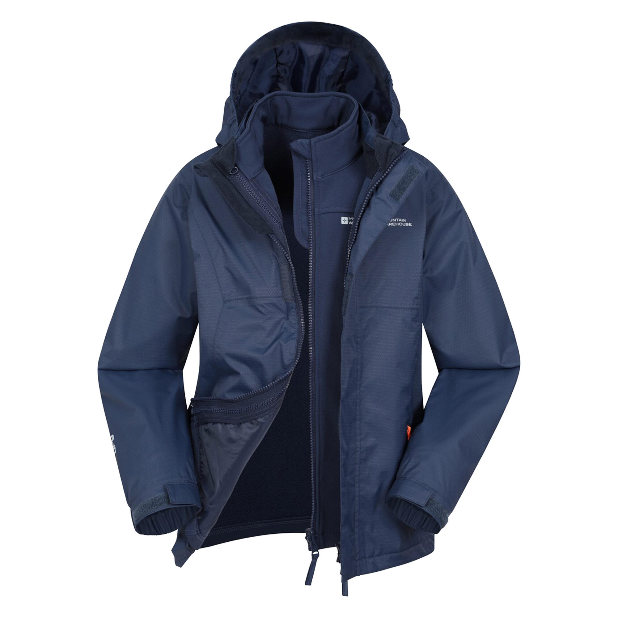 "Bracken Extreme" Jacke, wasserfest 3 in 1 für Kinder Marineblau 3/4
