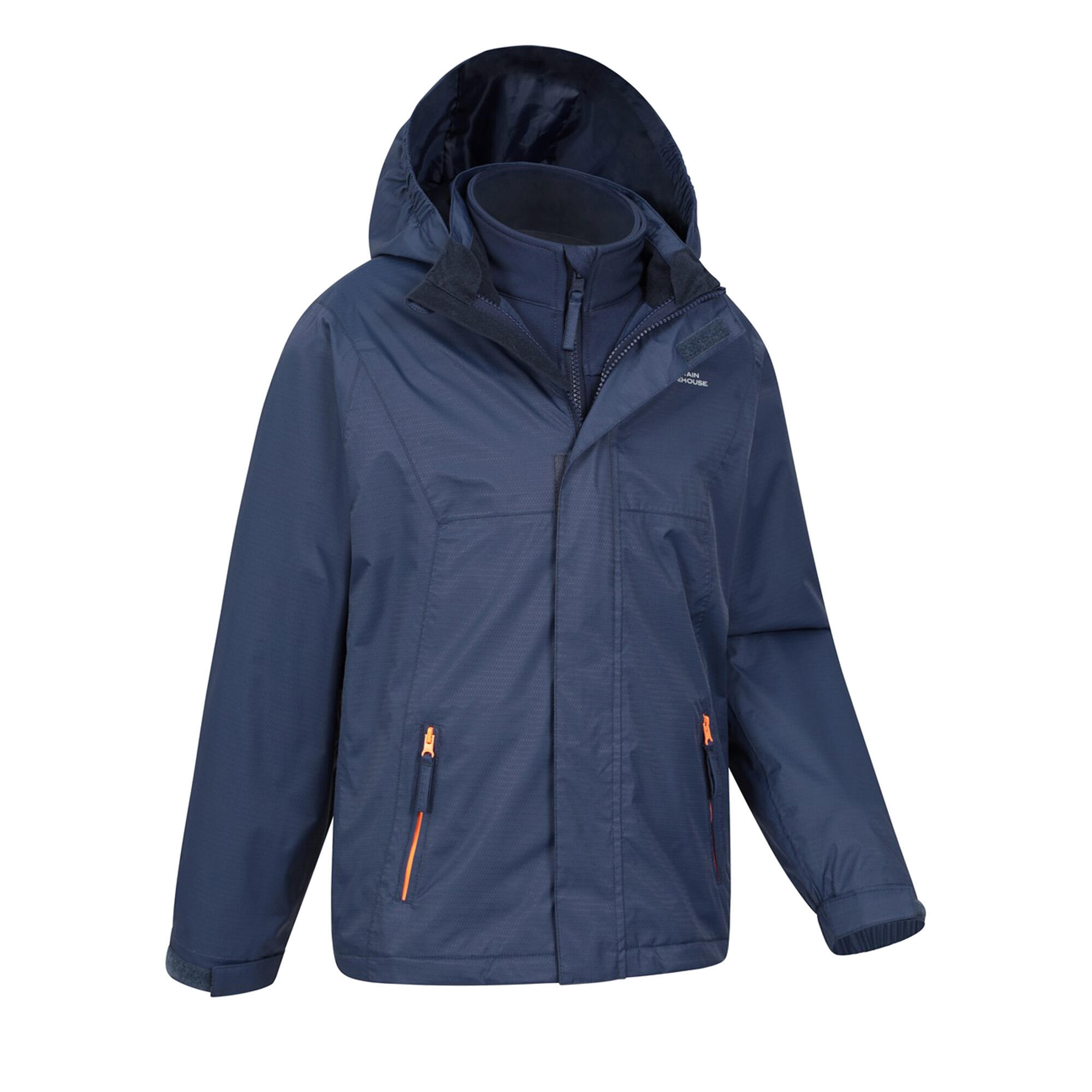 "Bracken Extreme" Jacke, wasserfest 3 in 1 für Kinder Marineblau 4/4