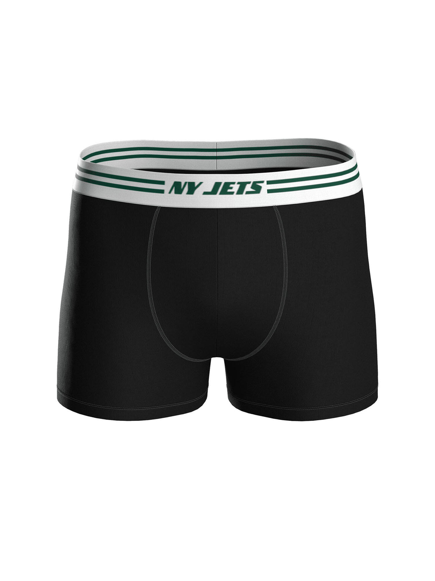 NFL New York Jets 3-Pack 95% Cotton Boxers | Green/Grey/Black Size XL 3/7