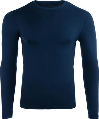 Heren thermal t-shirt playerlayer crew in marineblauw