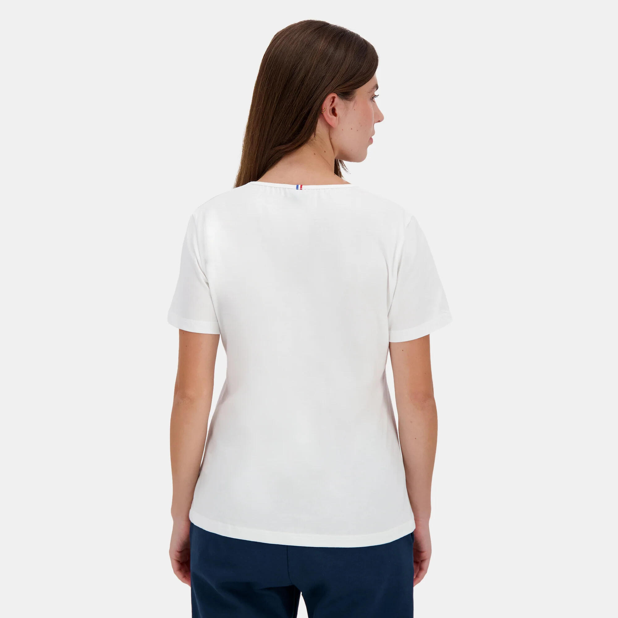 Camiseta de mujer con cuello de pico Le Coq Sportif Essentiel N°1 5/6