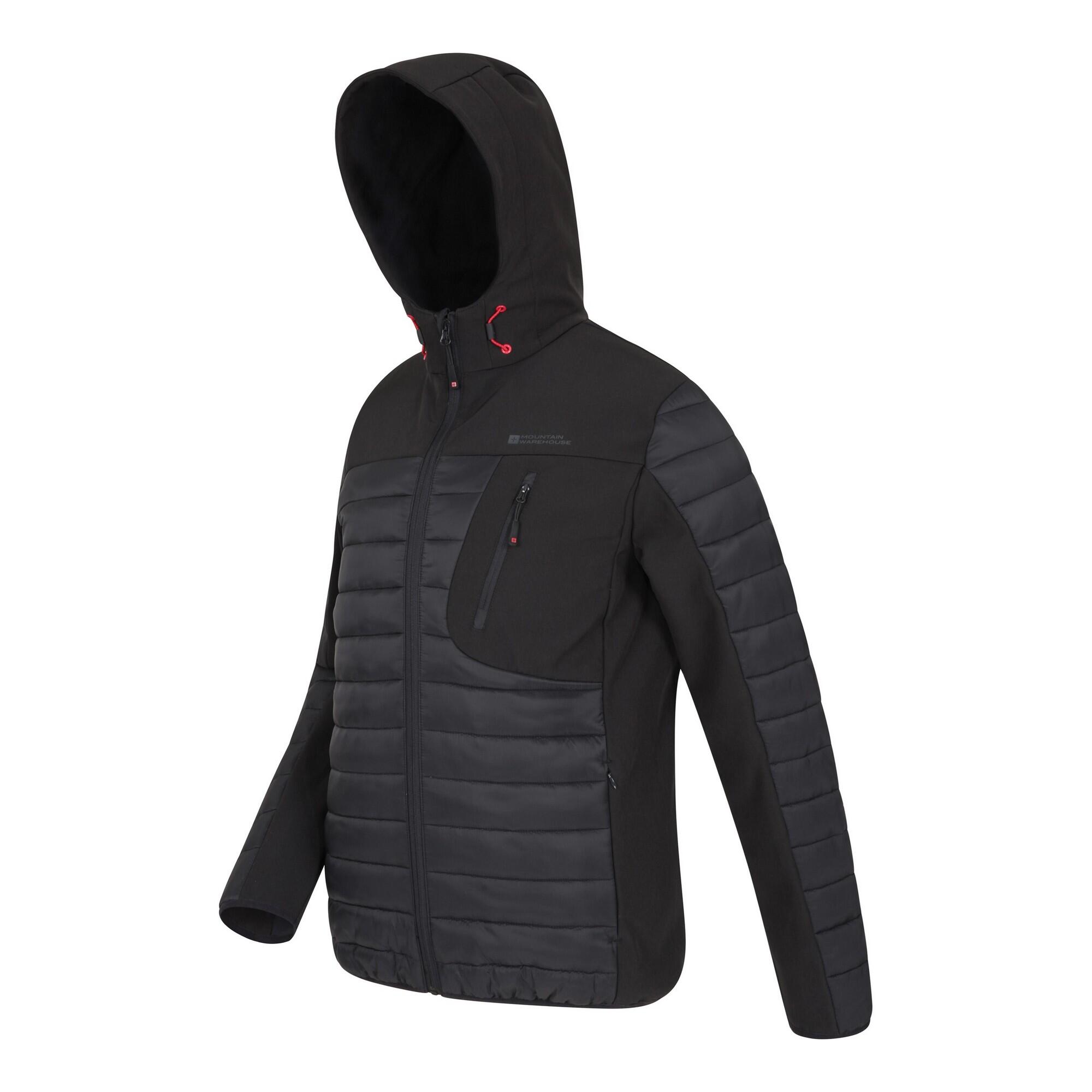 Giacca Soft Shell Imbottita Uomo Mountain Warehouse Turbine II Nero 3/4