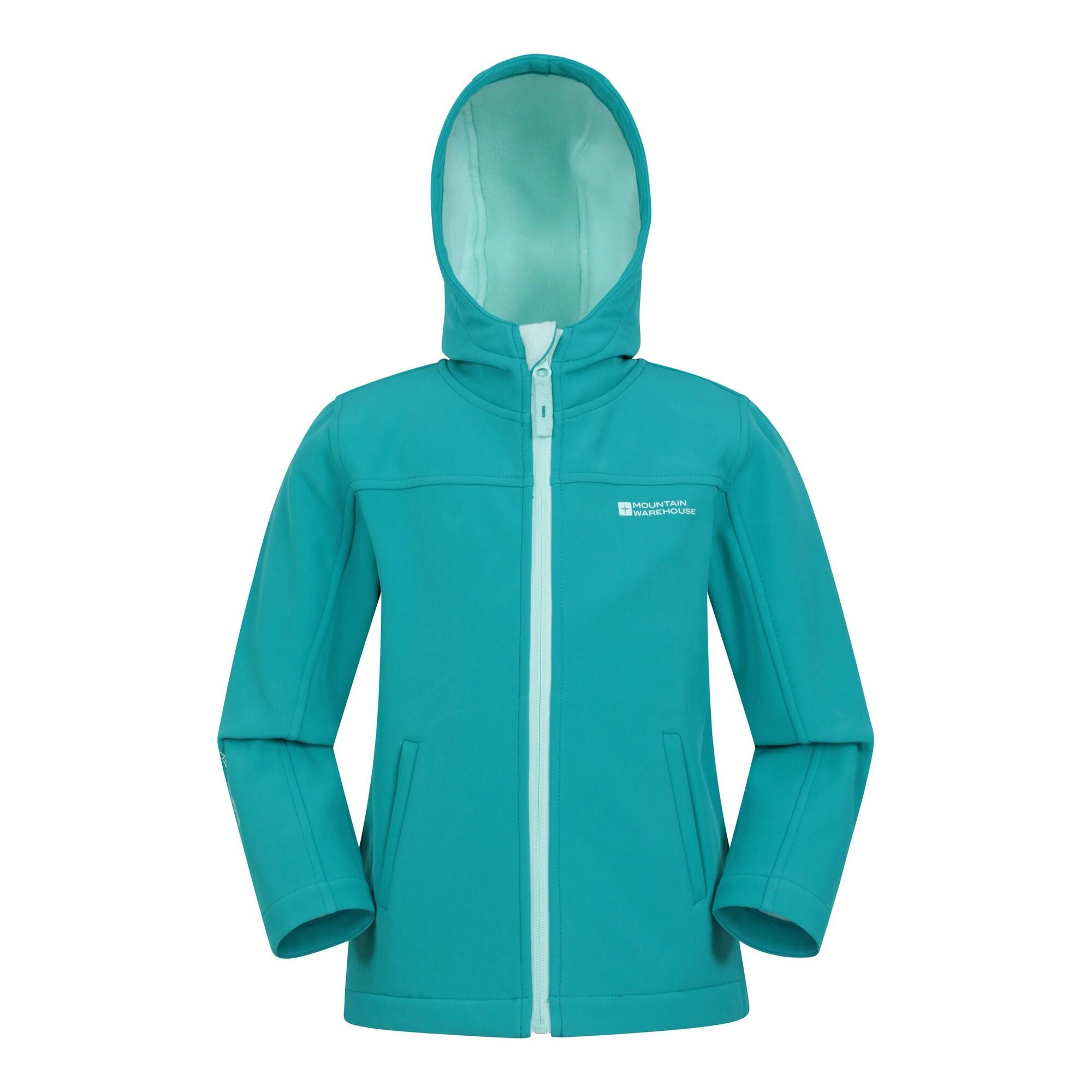 MOUNTAIN WAREHOUSE Childrens/Kids Water Resistant Soft Shell Jacket (Teal)