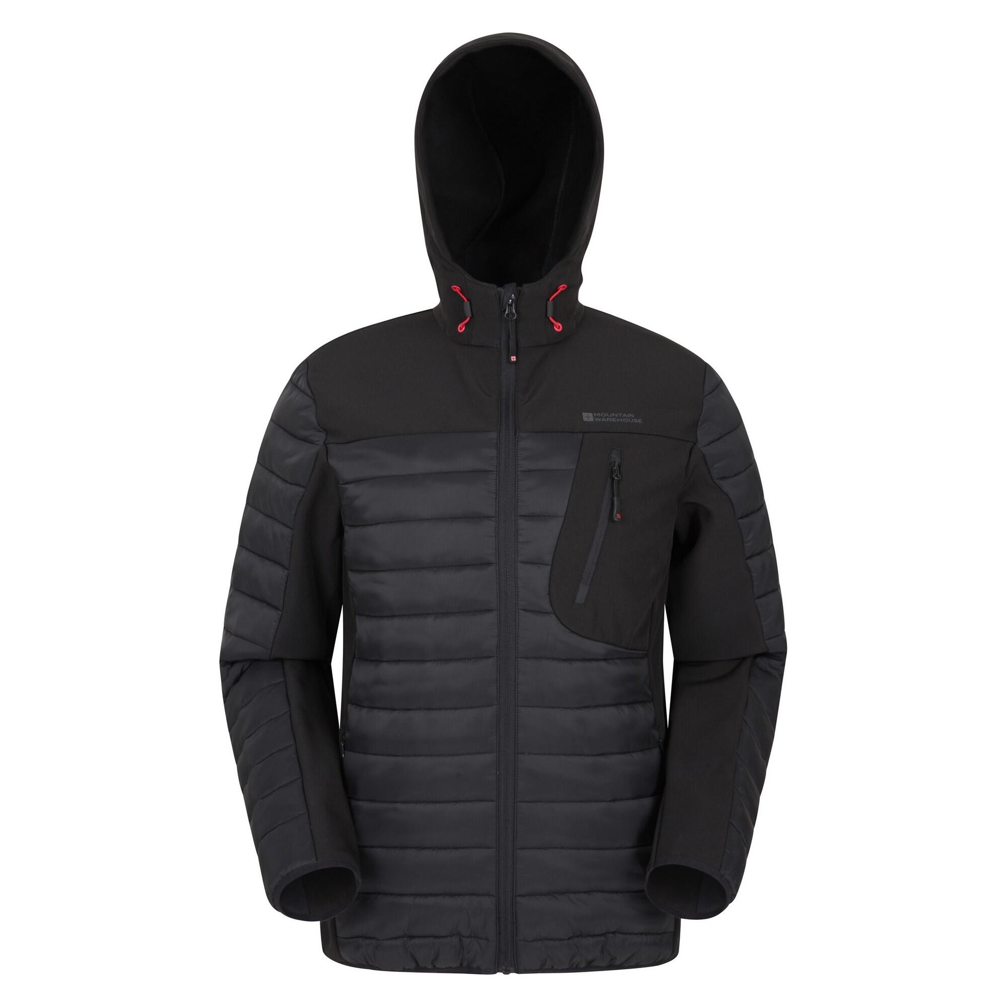 MOUNTAIN WAREHOUSE Mens Turbine II Padded Soft Shell Jacket (Black)